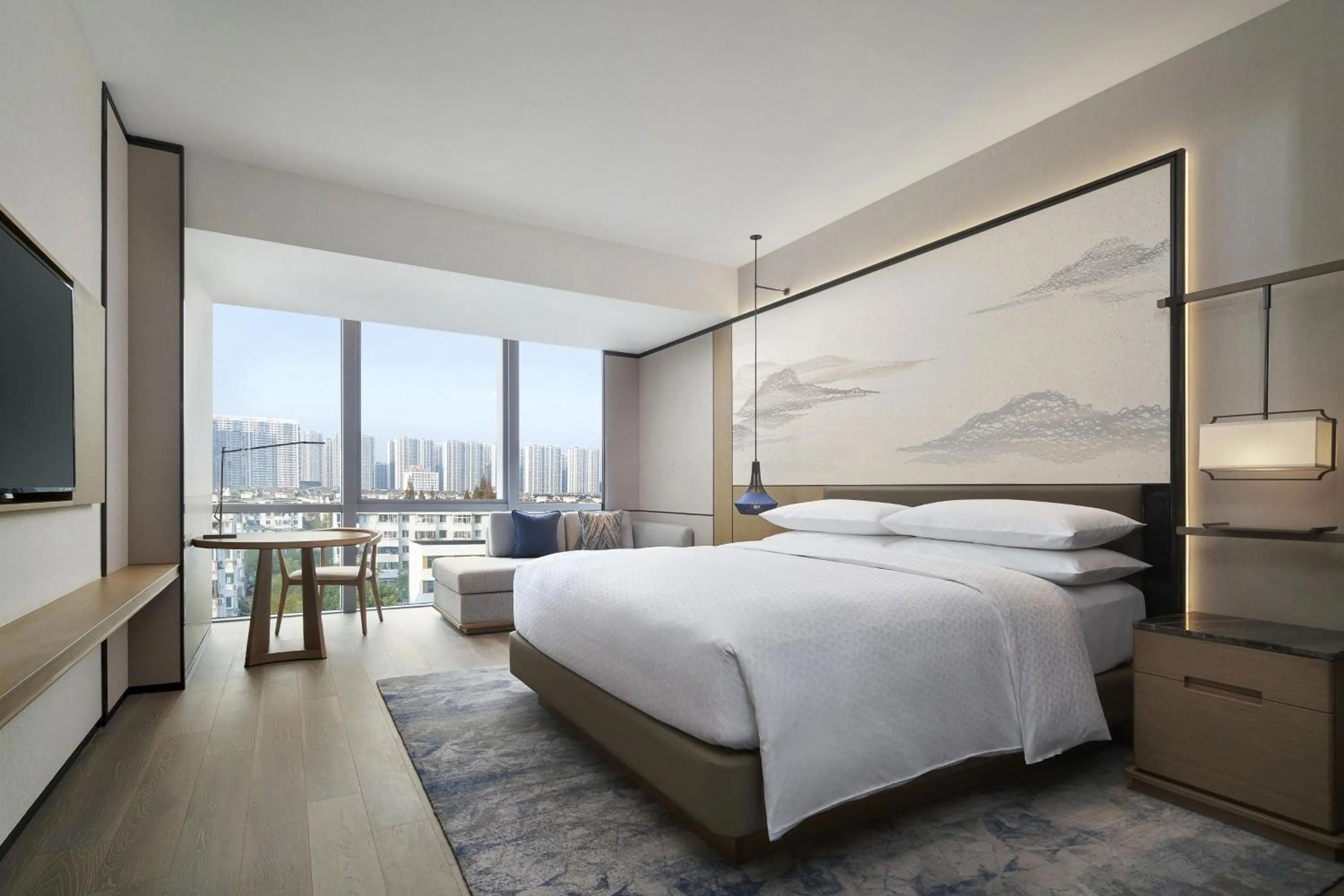 Photo of the whole room, Bed in Four Points by Sheraton Suzhou, Wuzhong