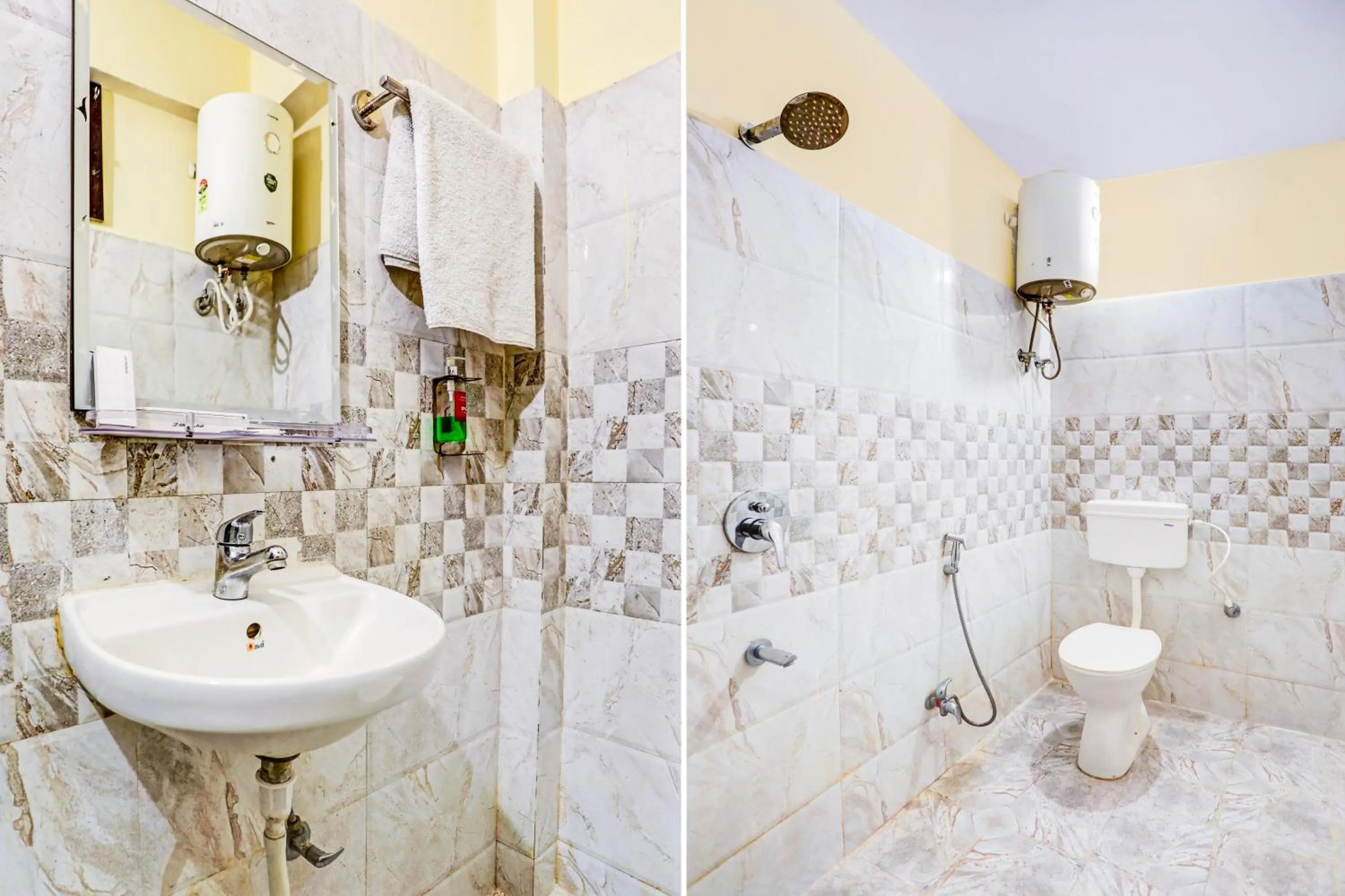 Bathroom in Super Hotel O Hyderabad Gate IIT BHU