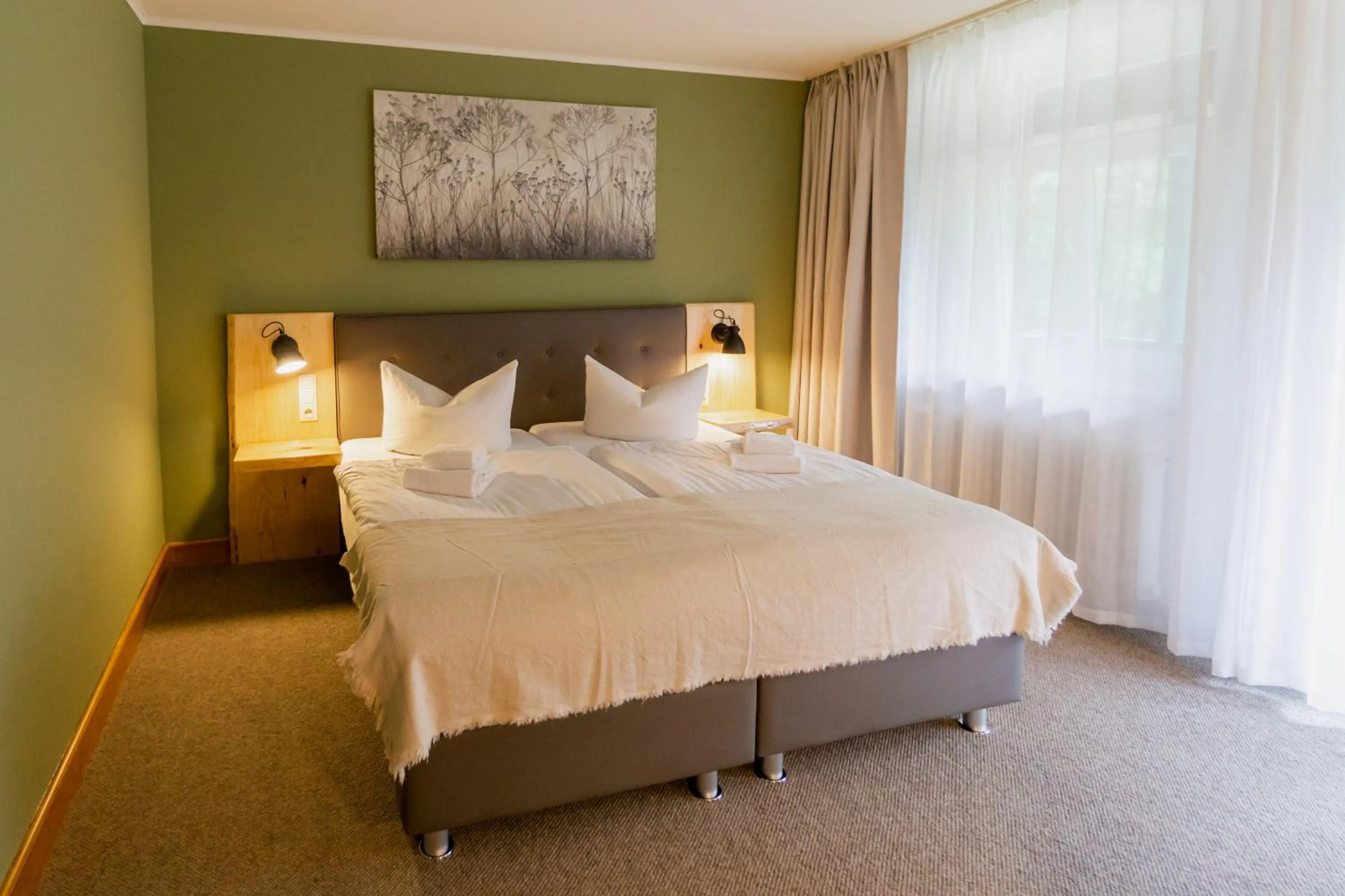 Photo of the whole room, Bed in Waldhotel Eiche