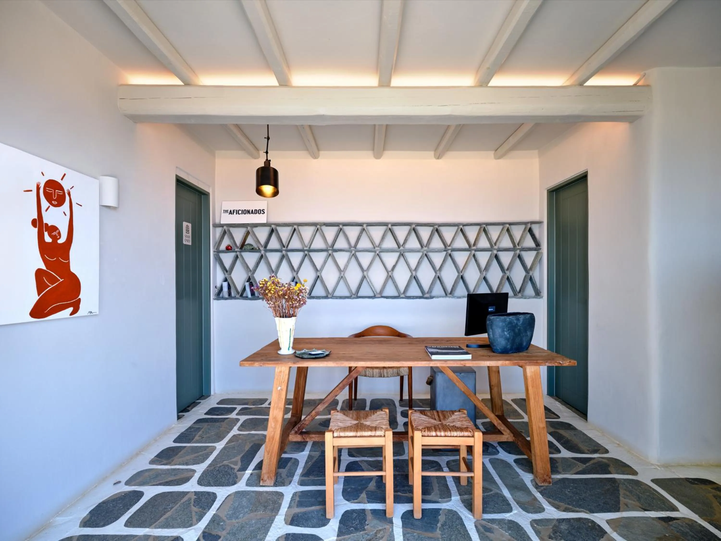 Seating area in Under the Sun Cycladic Village