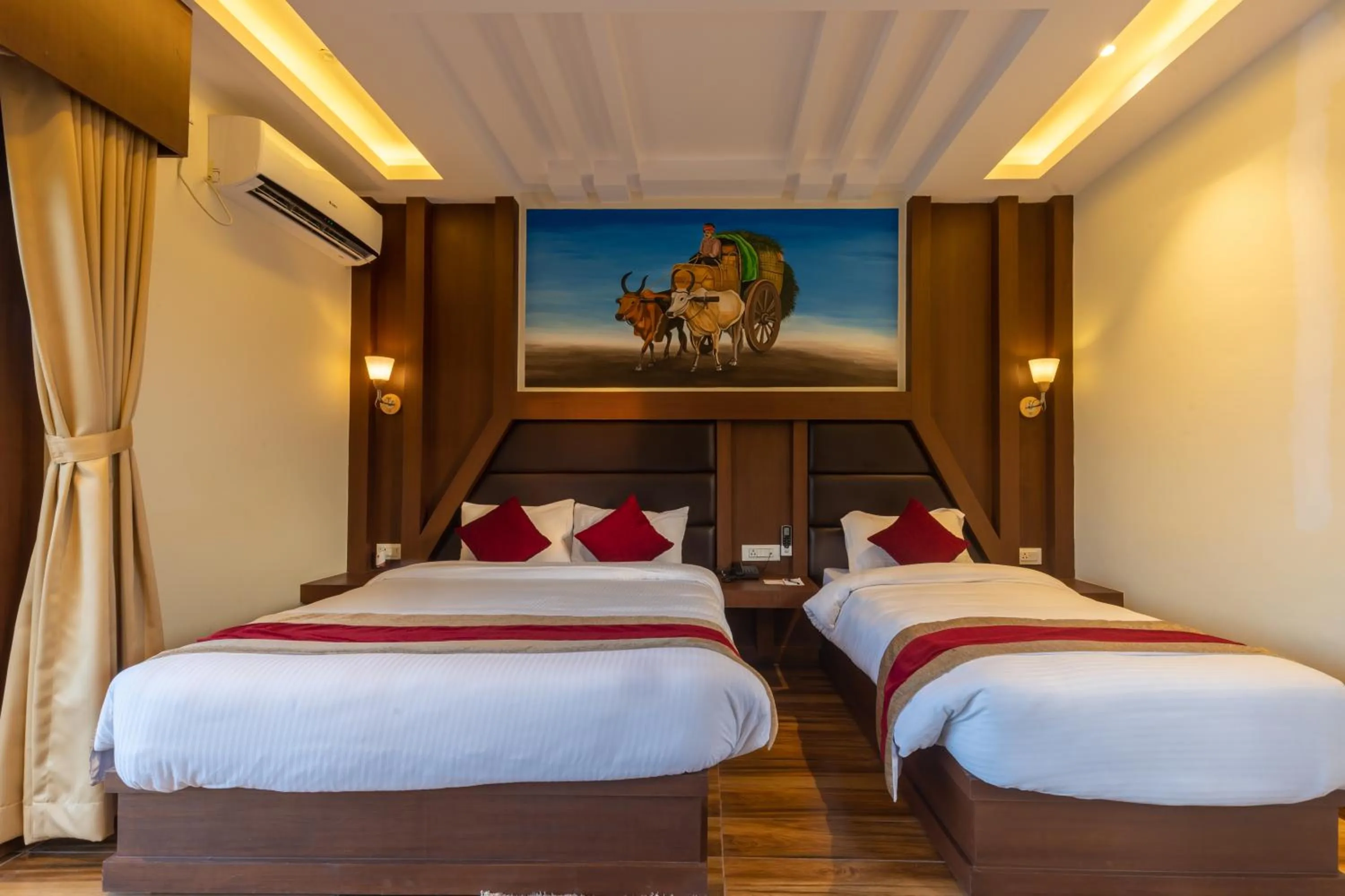 Photo of the whole room, Bed in Lumbini Palace Resort
