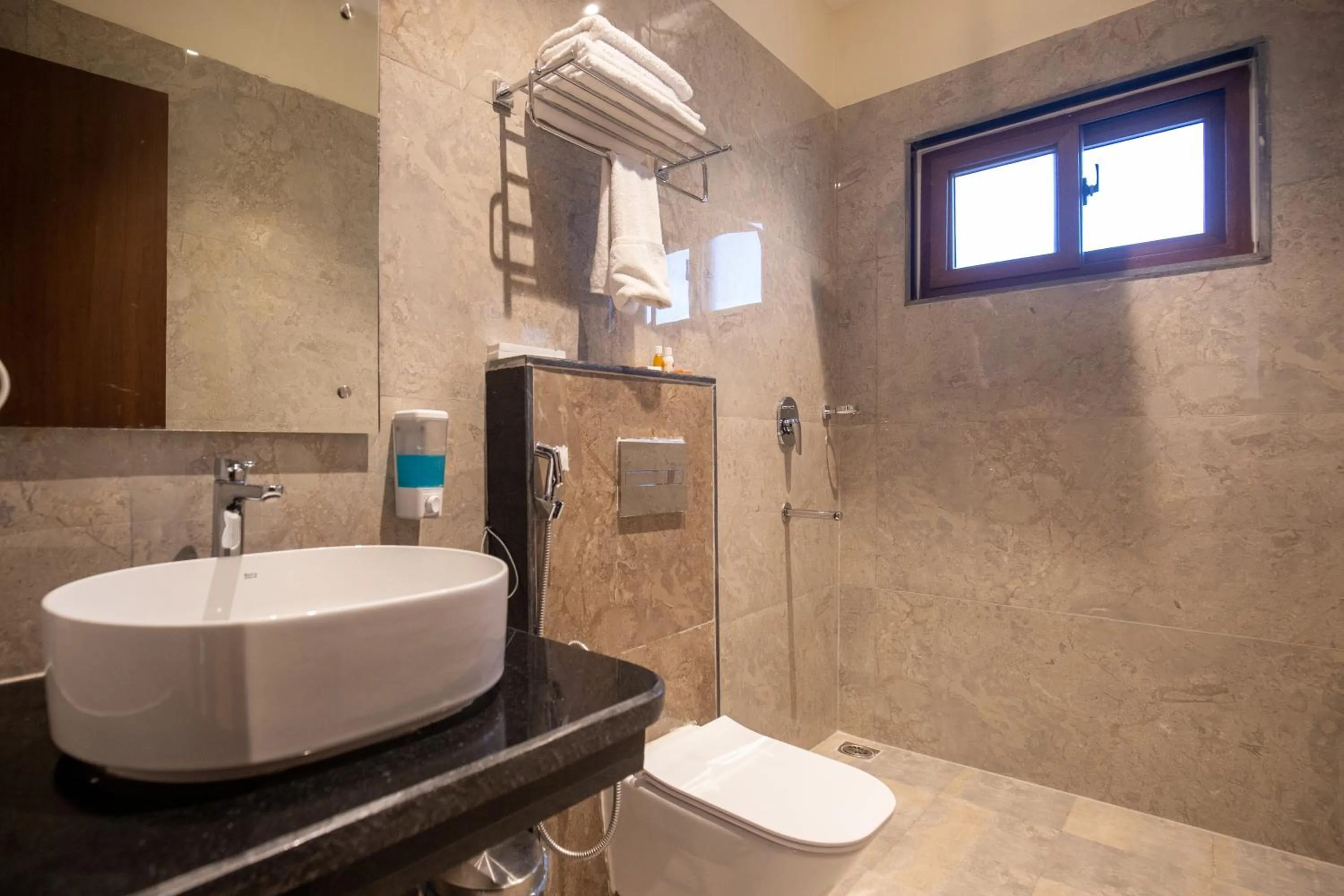 Shower in Lumbini Palace Resort