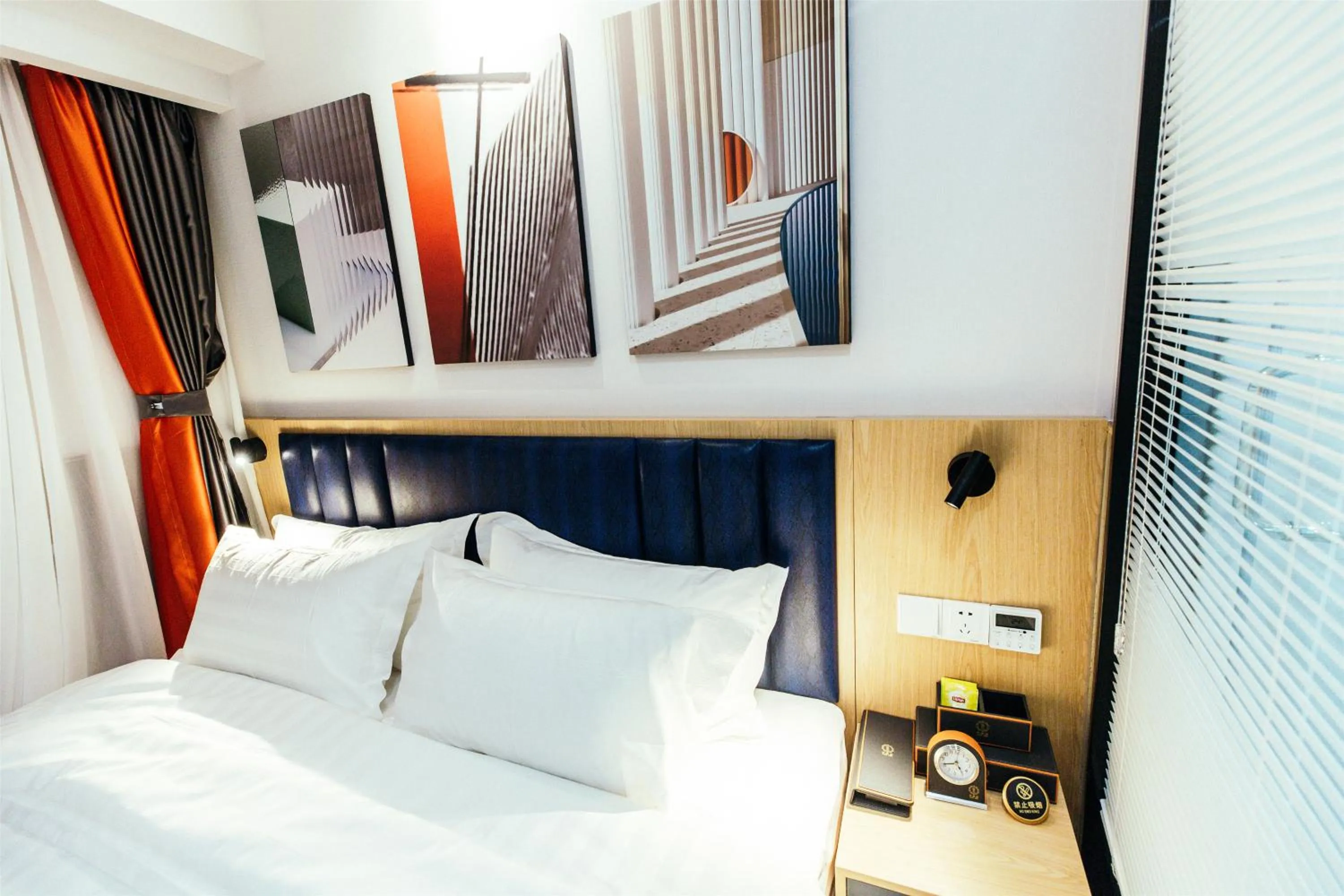 Decorative detail, Bed in Shanghai Fish Inn People Square