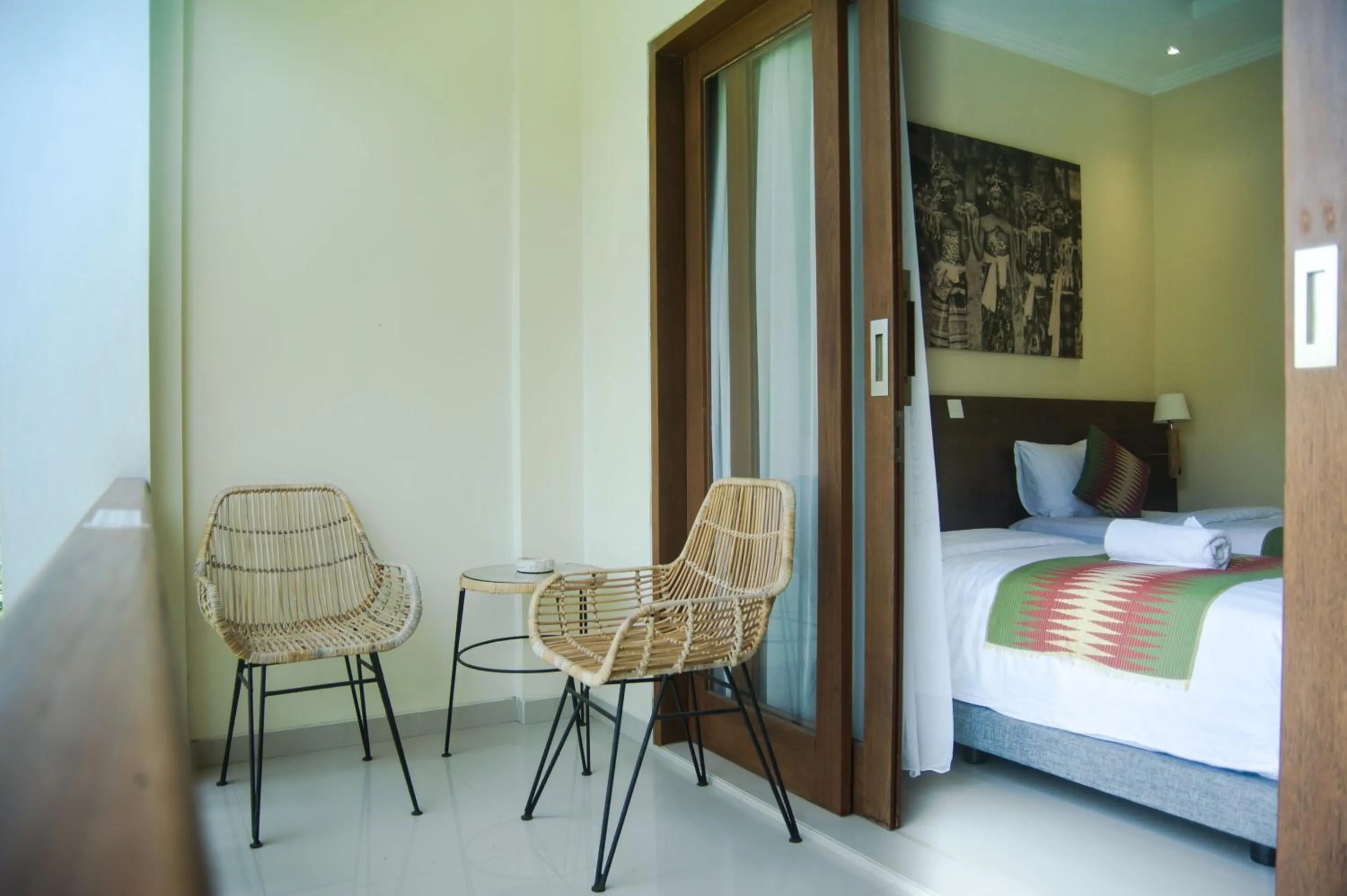 Balcony/Terrace, Bed in Akatara Hotel