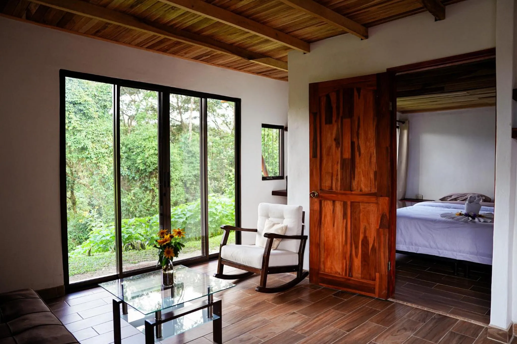 Living room, Bed in Essence Arenal Spa & Yoga