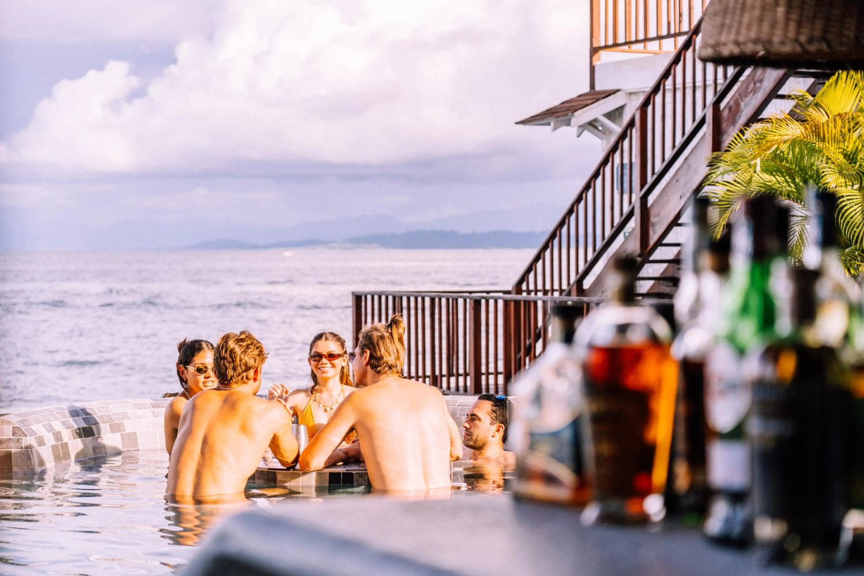 People in Tropical Suites Hotel