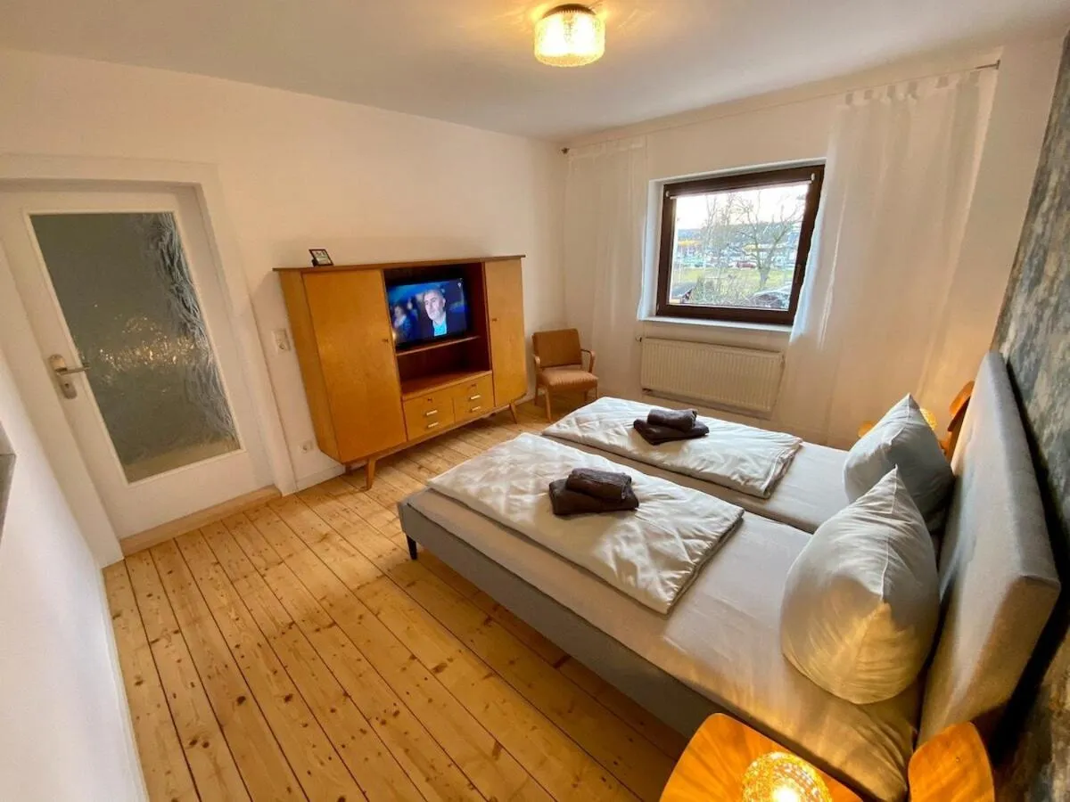 Bedroom, Bed in Ferienhaus Chemnitz