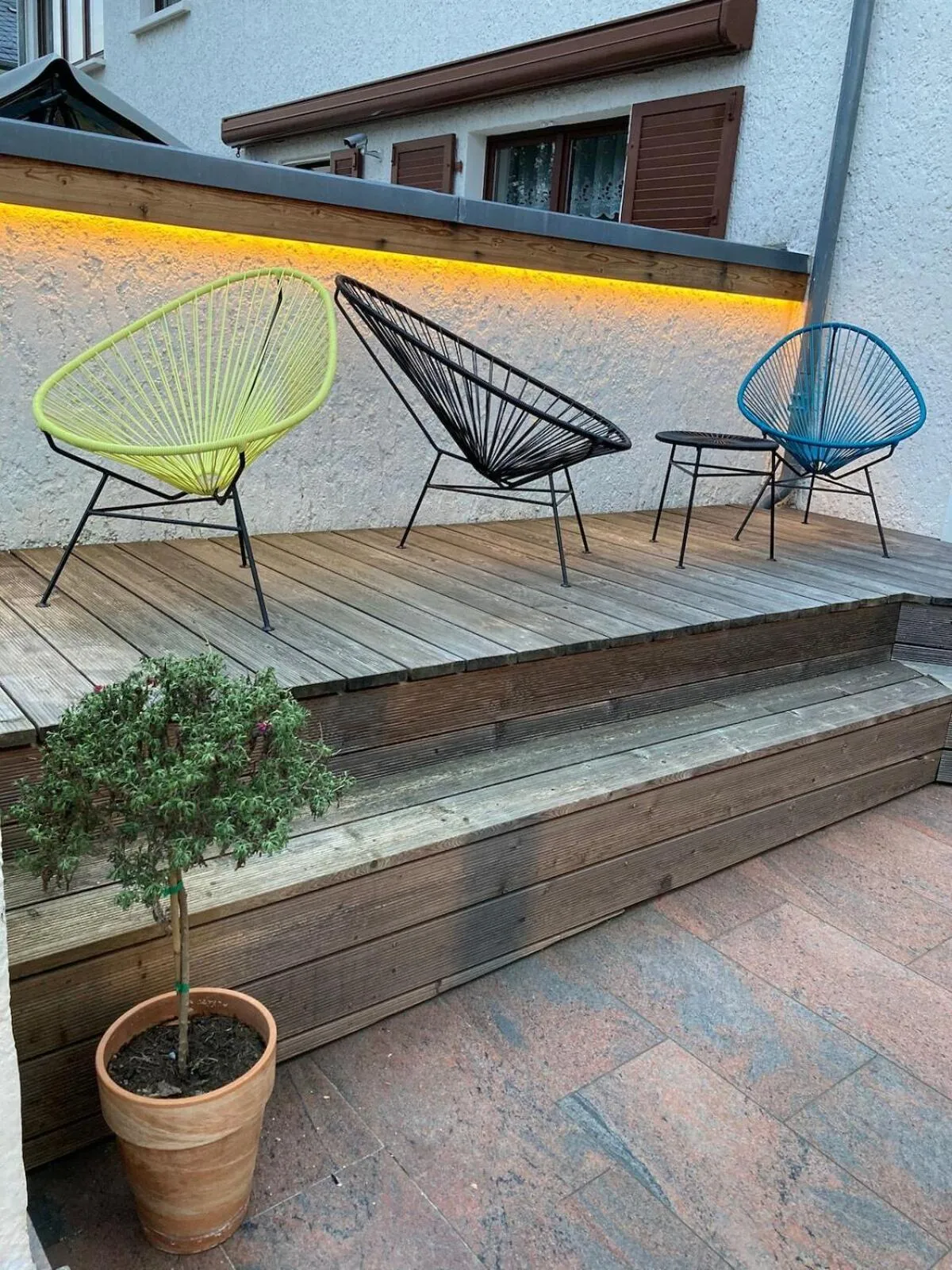 Patio in Ferienhaus Chemnitz