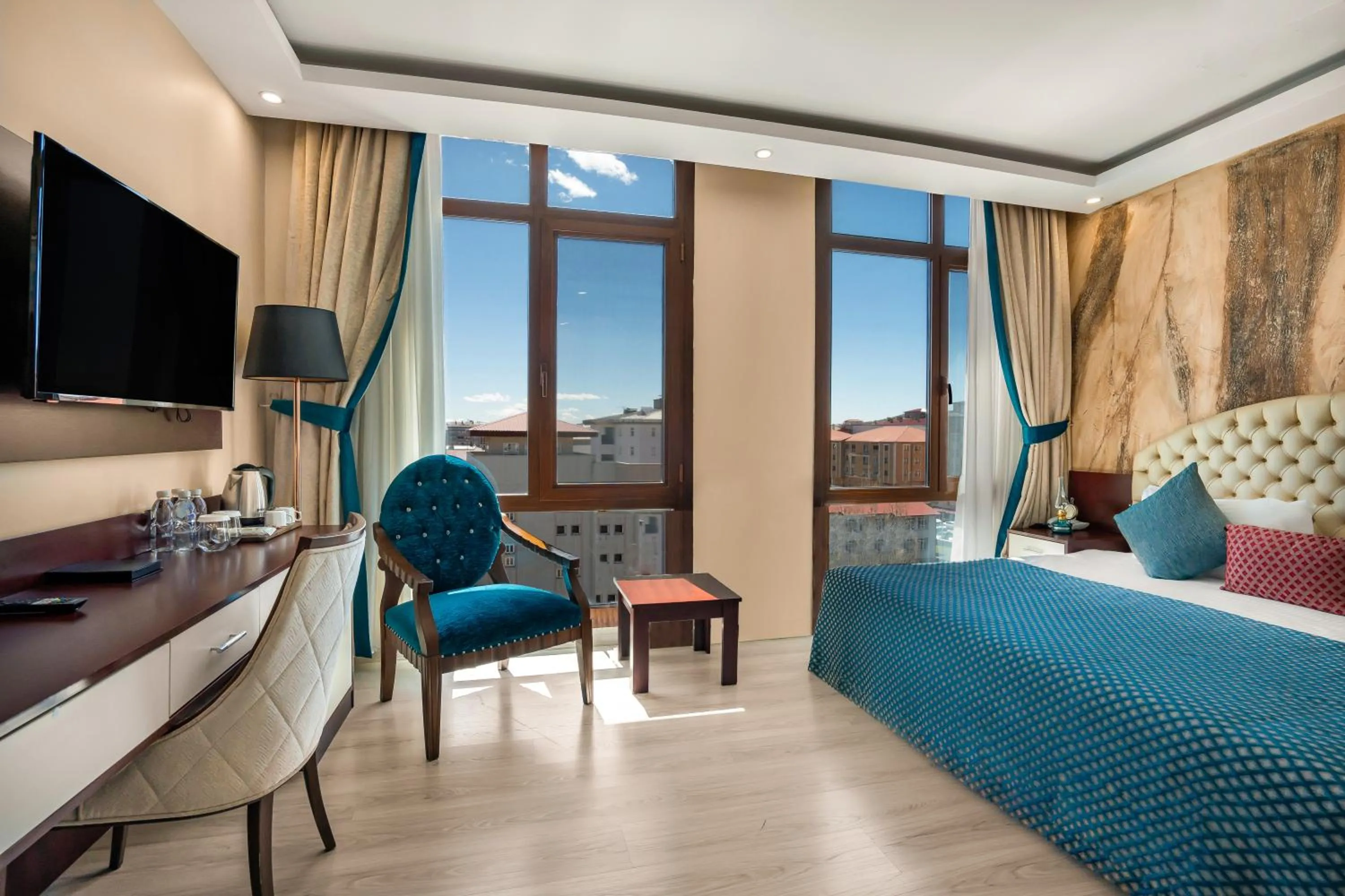 Bed in GRAND ANİ HOTEL