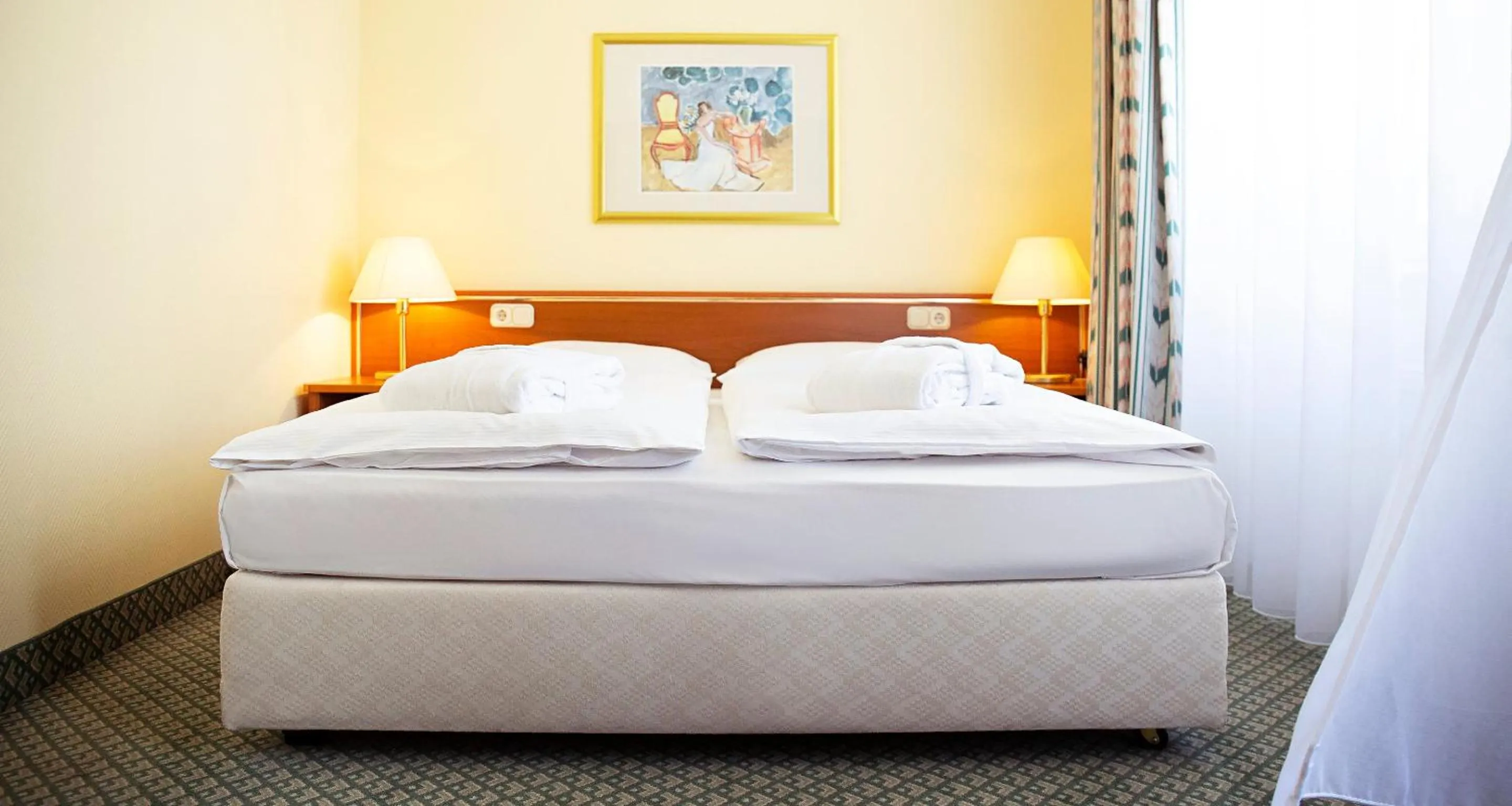 Bed in Victor's Residenz-Hotel Gera