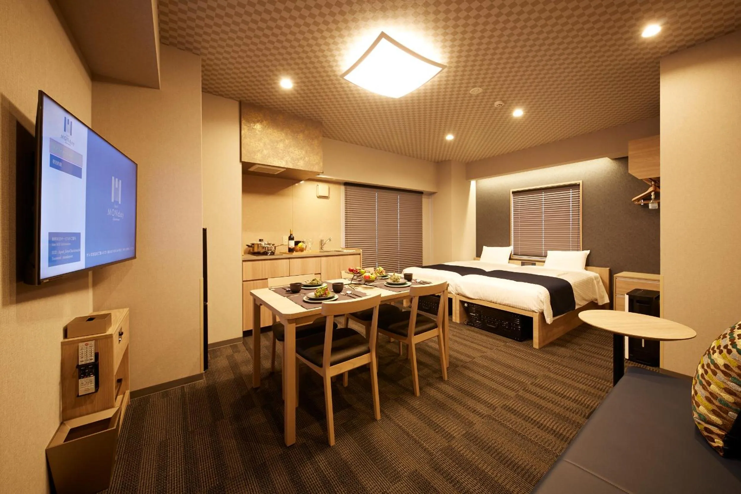 Bed in MONday Apart Premium UENO OKACHIMACHI