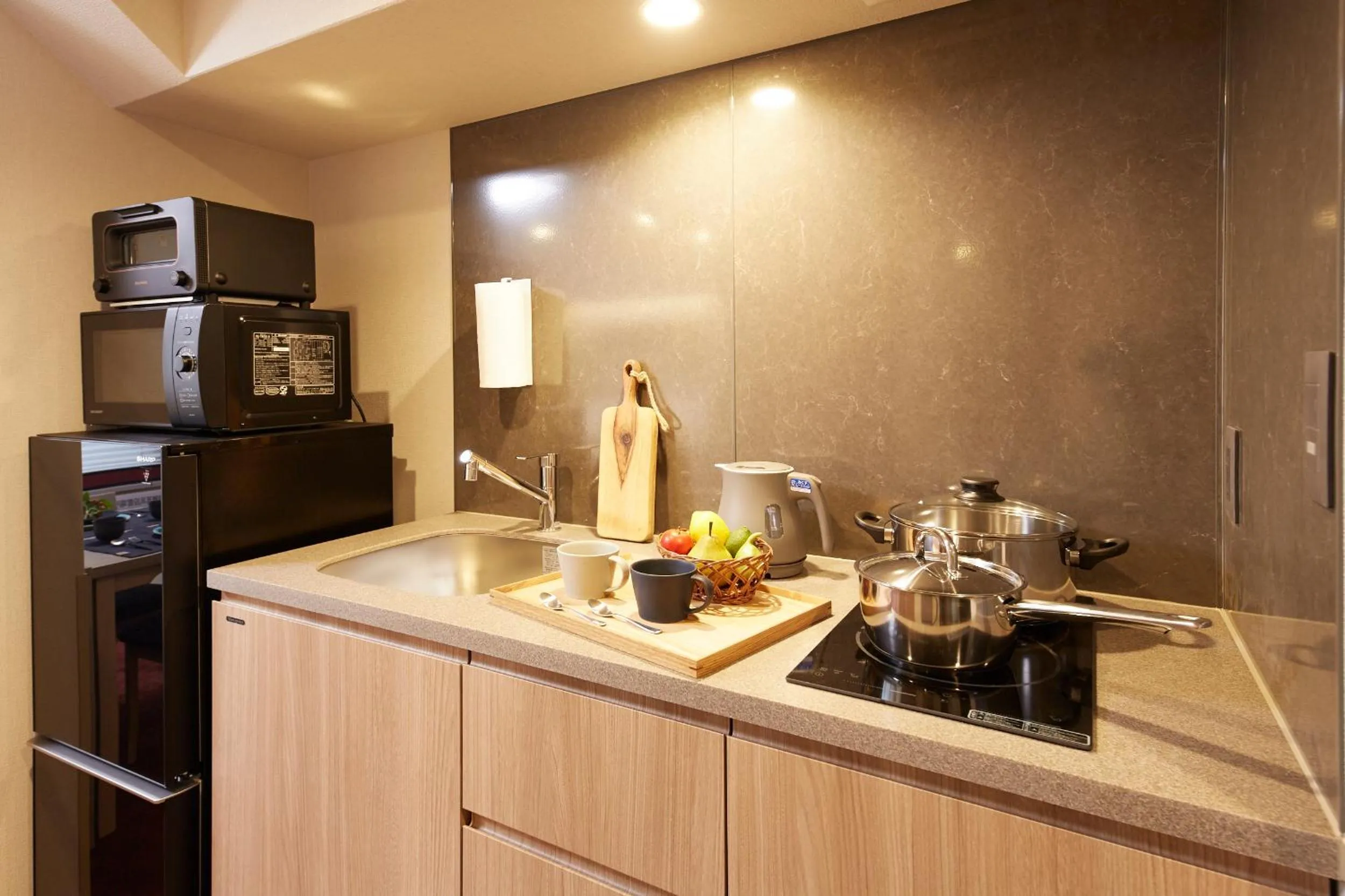 Kitchen or kitchenette in MONday Apart Premium KYOTO Station