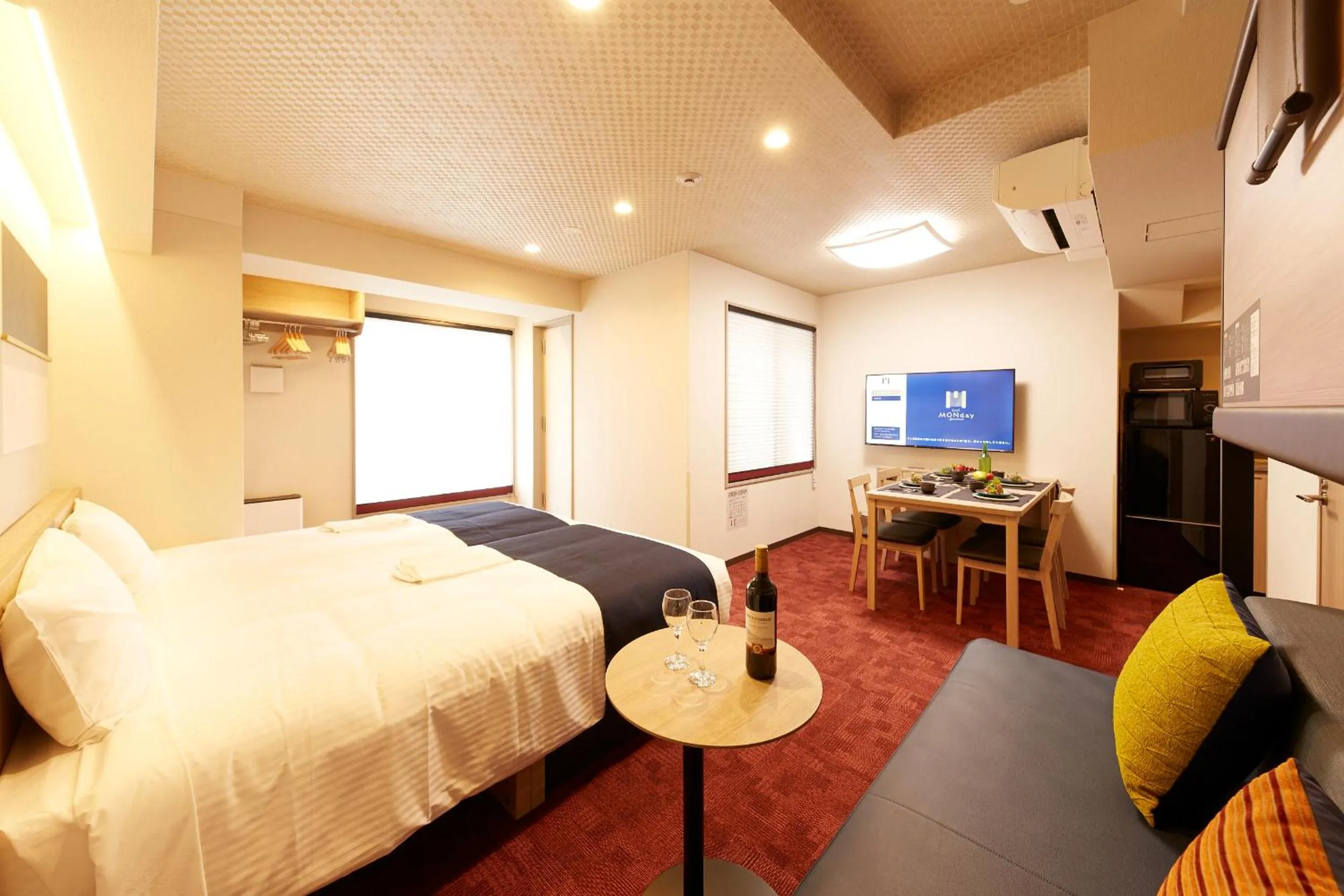 Photo of the whole room, Bed in MONday Apart Premium KYOTO Station