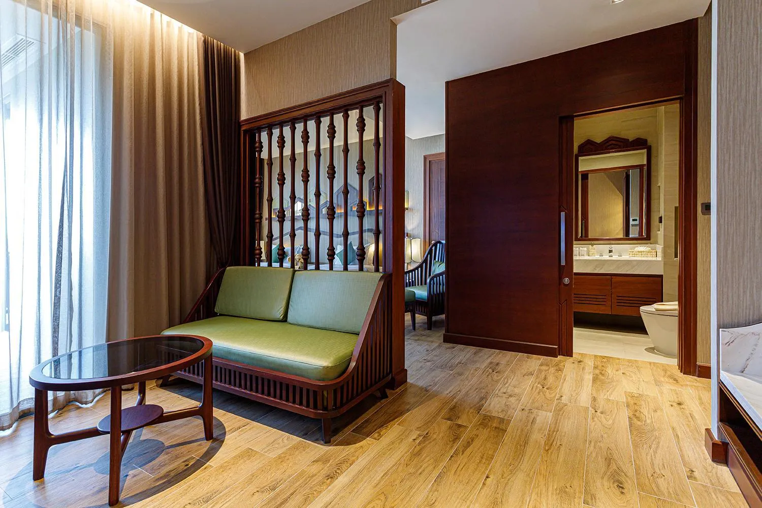 Seating area in W1Bangkoknoi Hotel