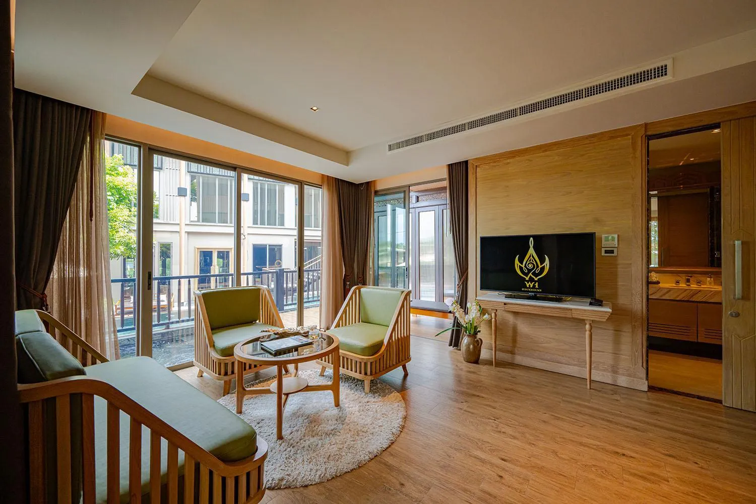 Seating area in W1Bangkoknoi Hotel