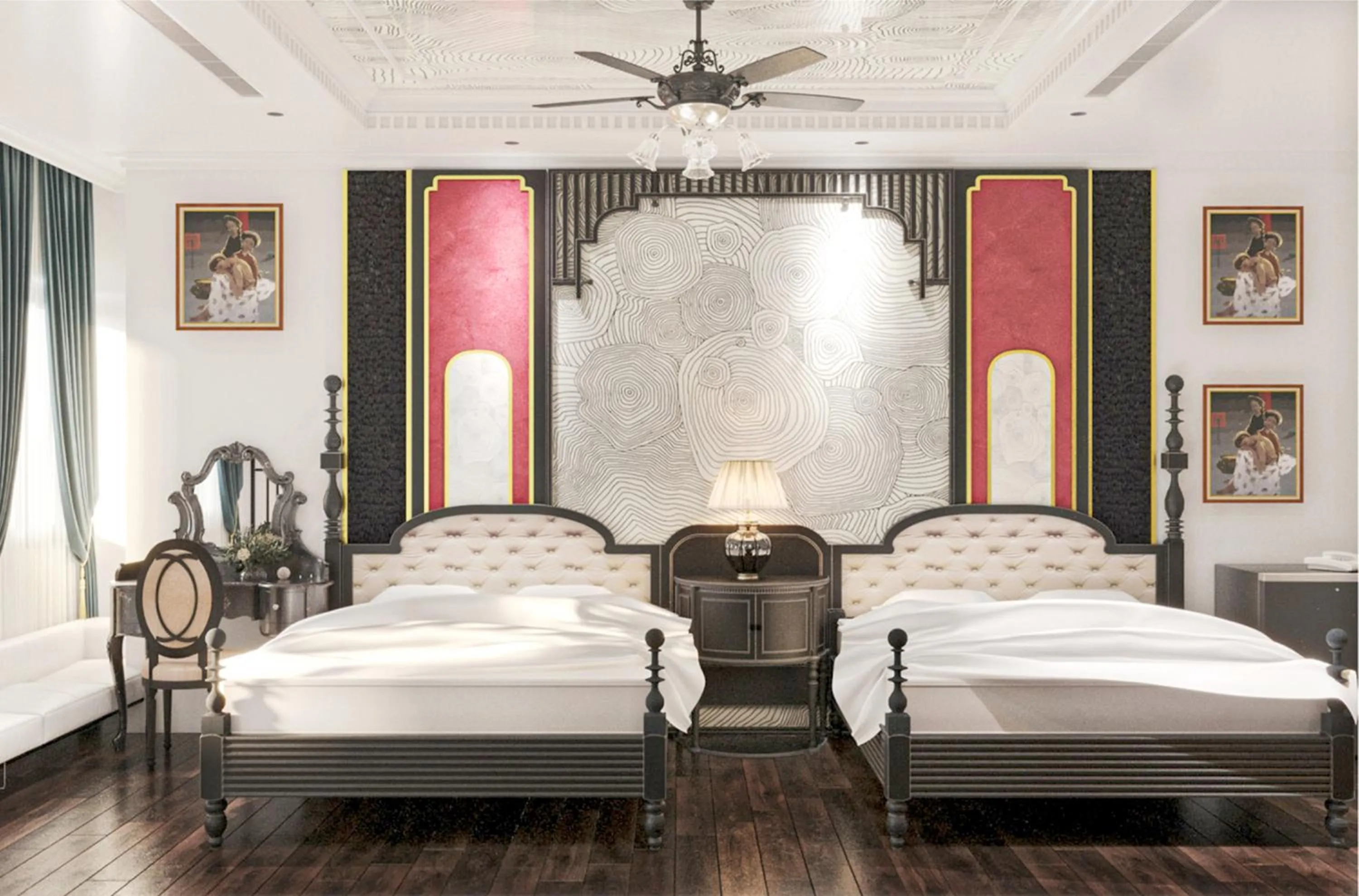 Bed in Halong Lavender Hotel