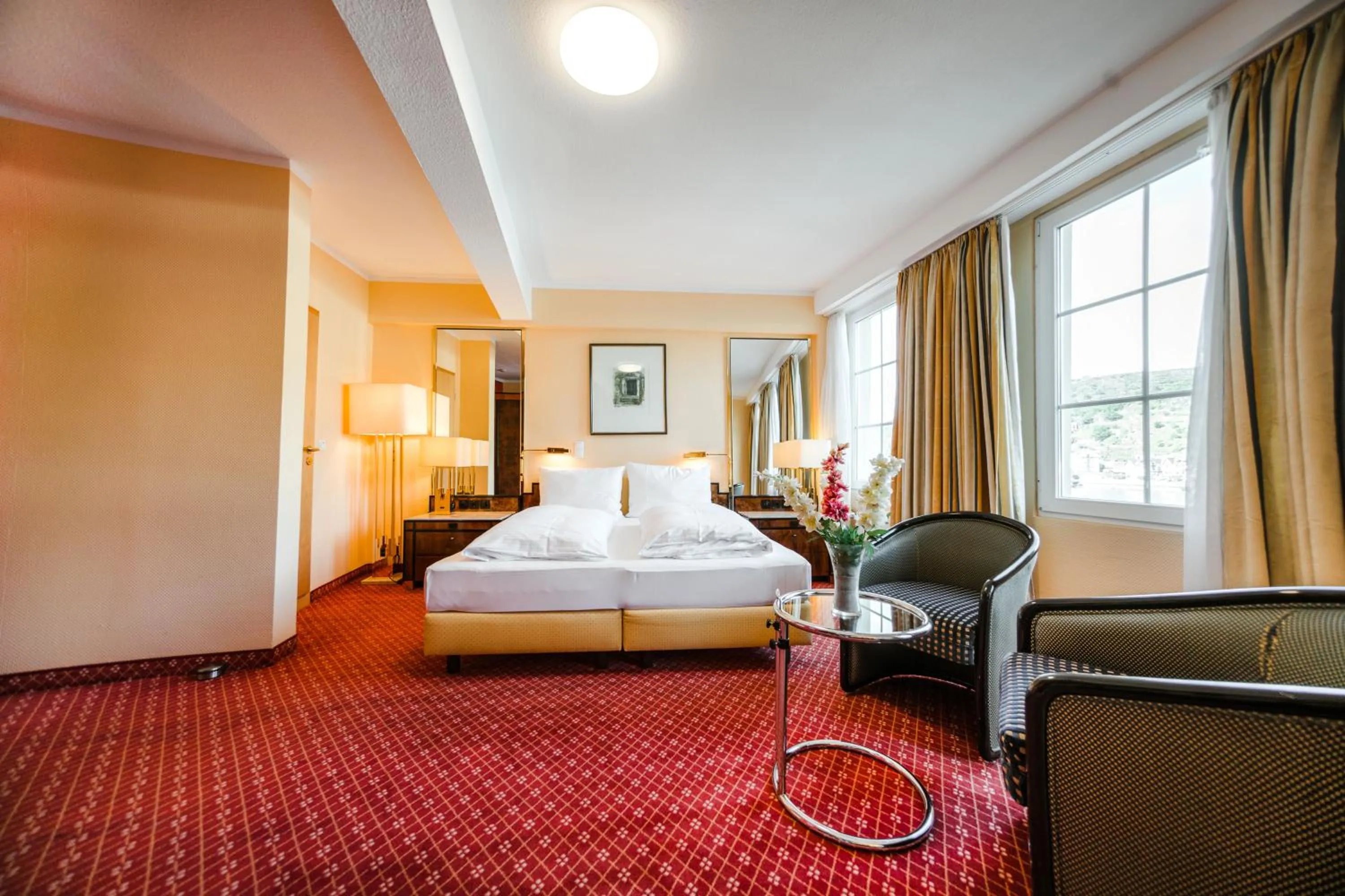 Photo of the whole room, Bed in Hotel Rheinfels