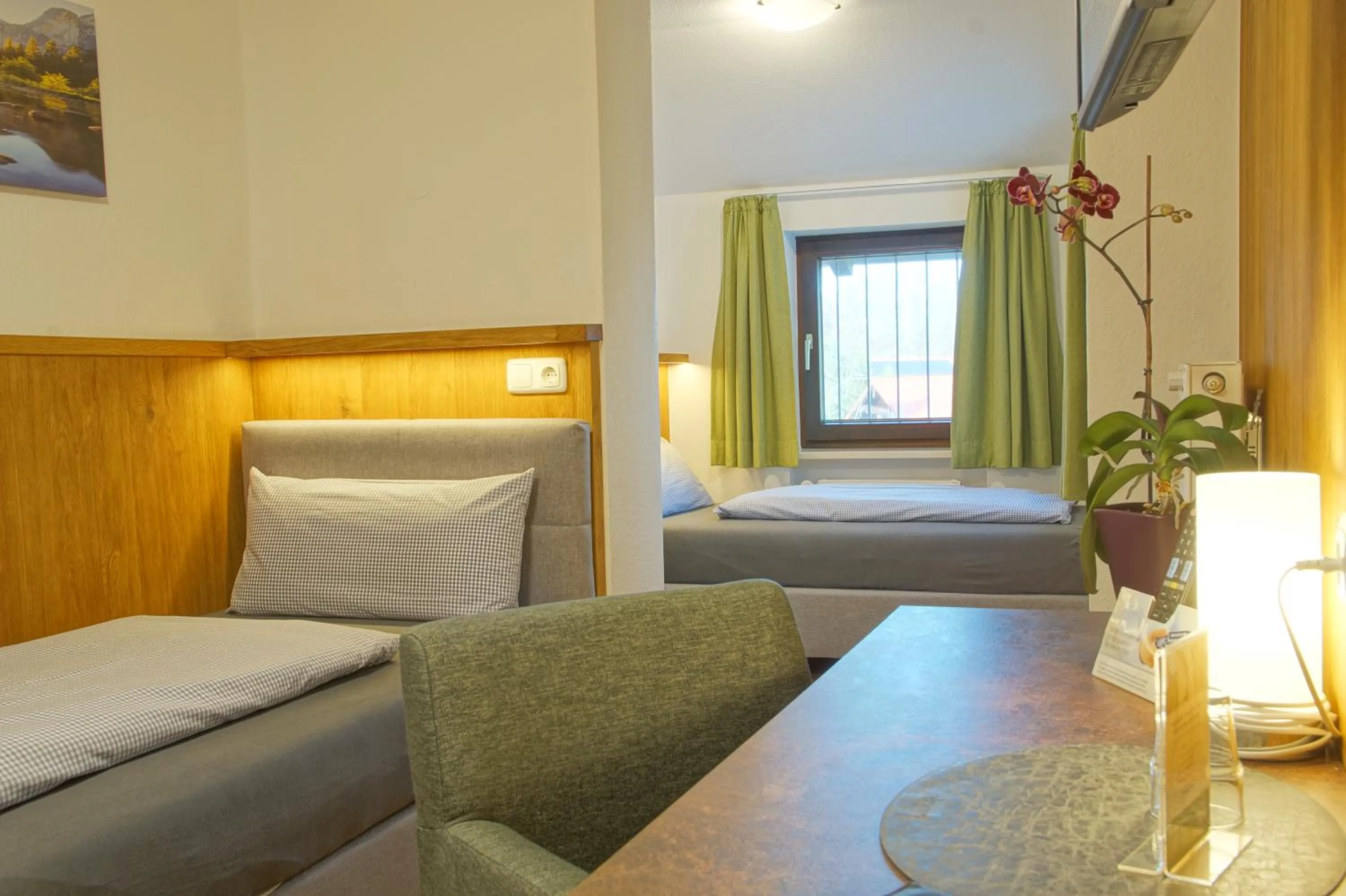 Bed in Hotel Waldmann