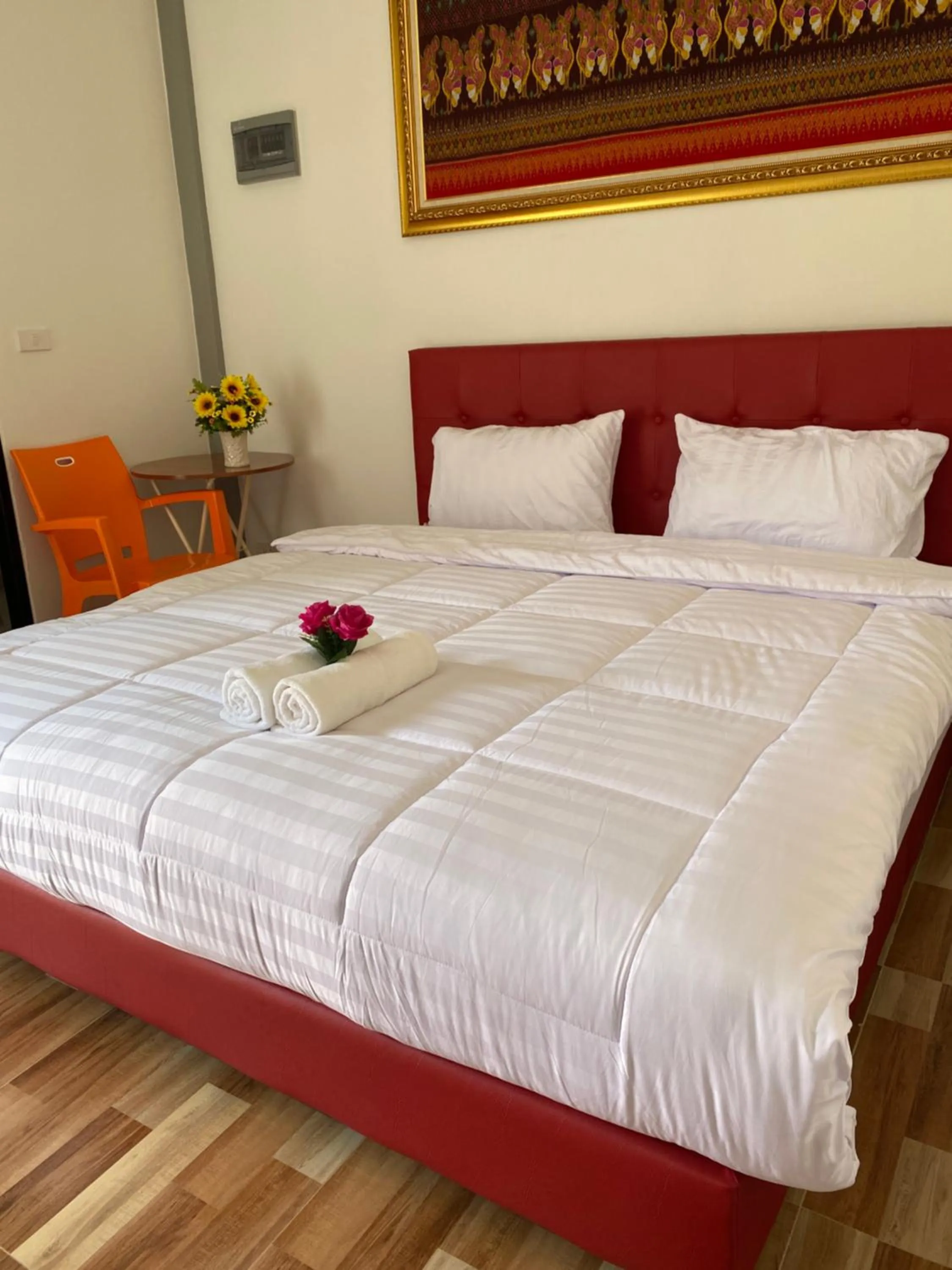 Bed in PP Nongkhai Resort