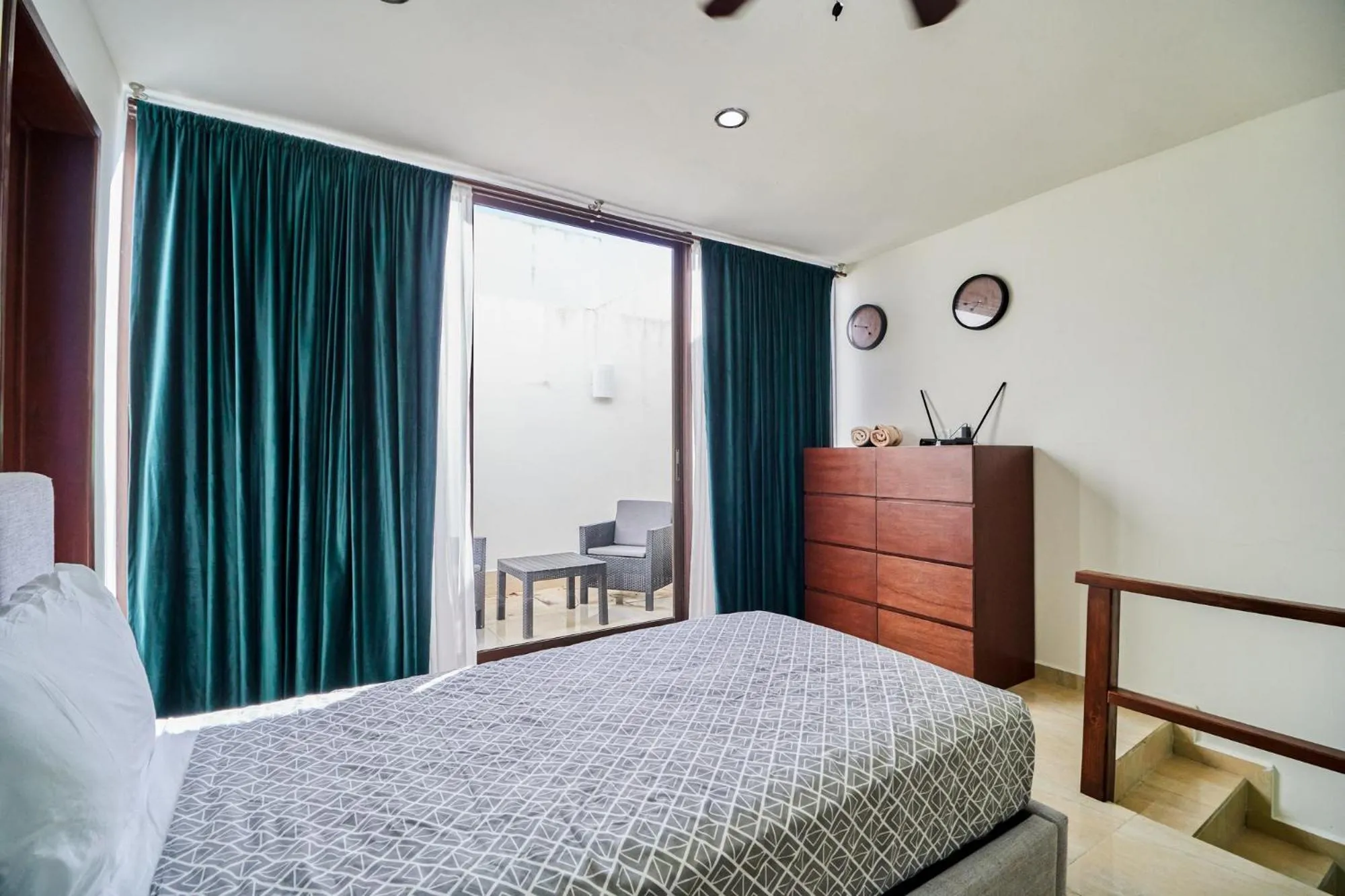 Balcony/Terrace, Bed in Cave Apartments Mexico 5