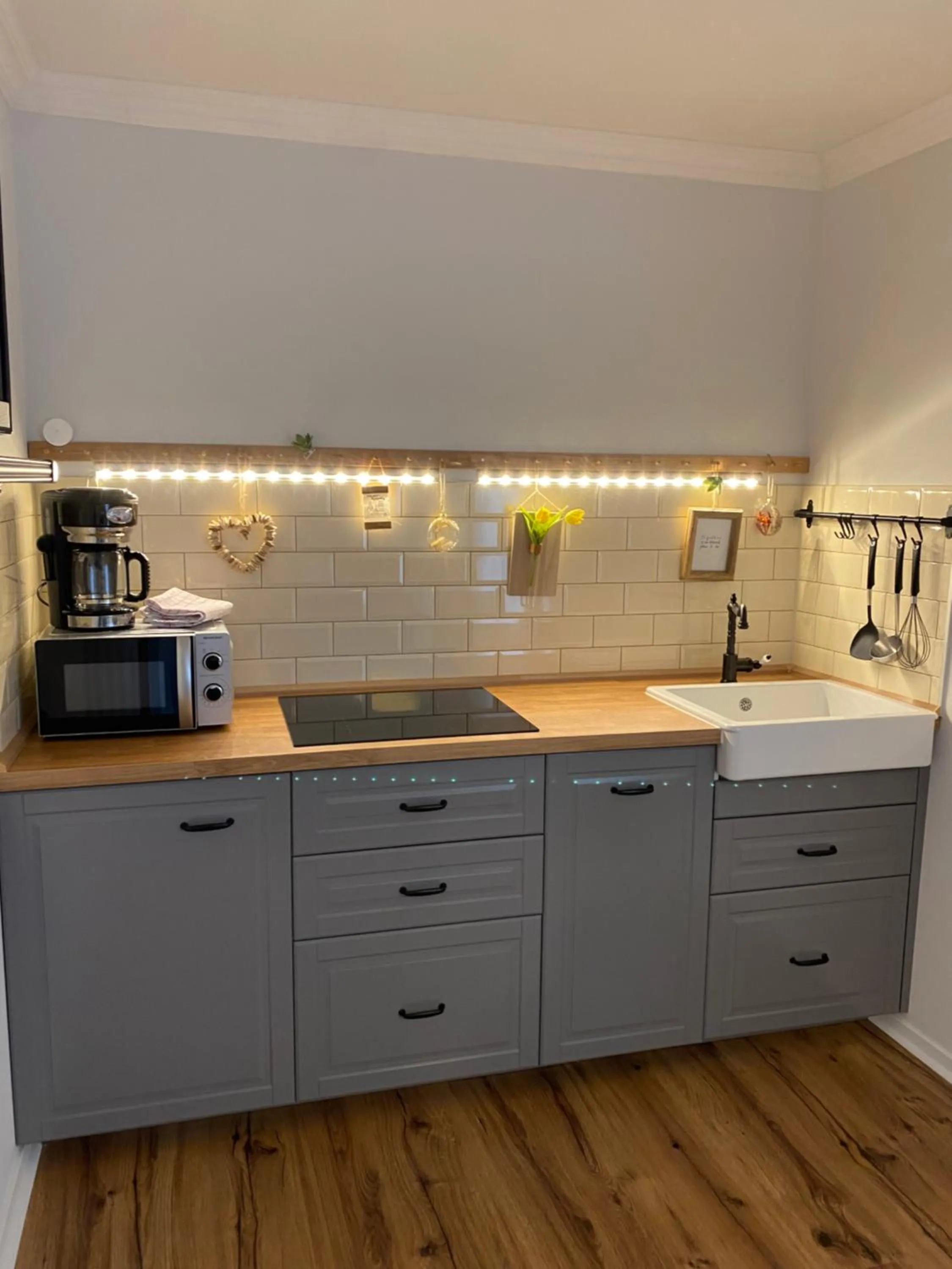 Kitchen or kitchenette in Relitto Boutique und Aparthotel Borkum