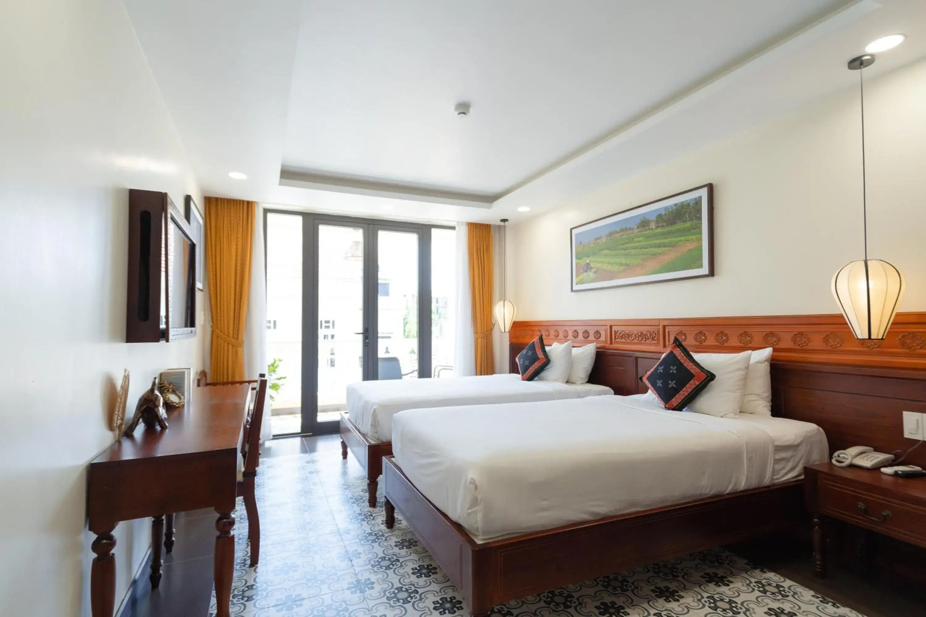 Twin Room with Private Bathroom in Virgo Villa Quê Hội An Twin Room with Private Bathroom in Virgo Villa Quê Hội An