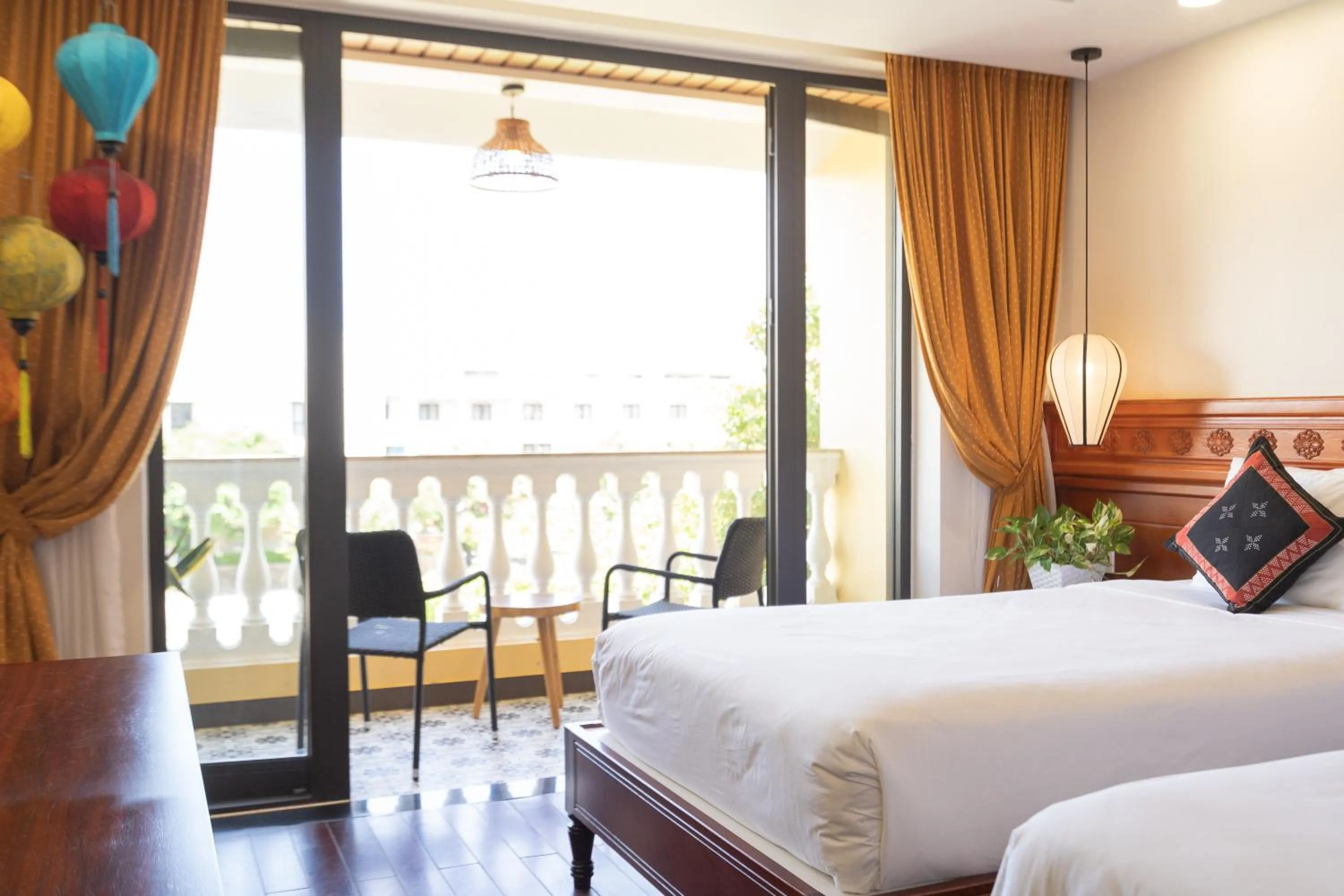 Bed in Virgo Villa Quê Hội An