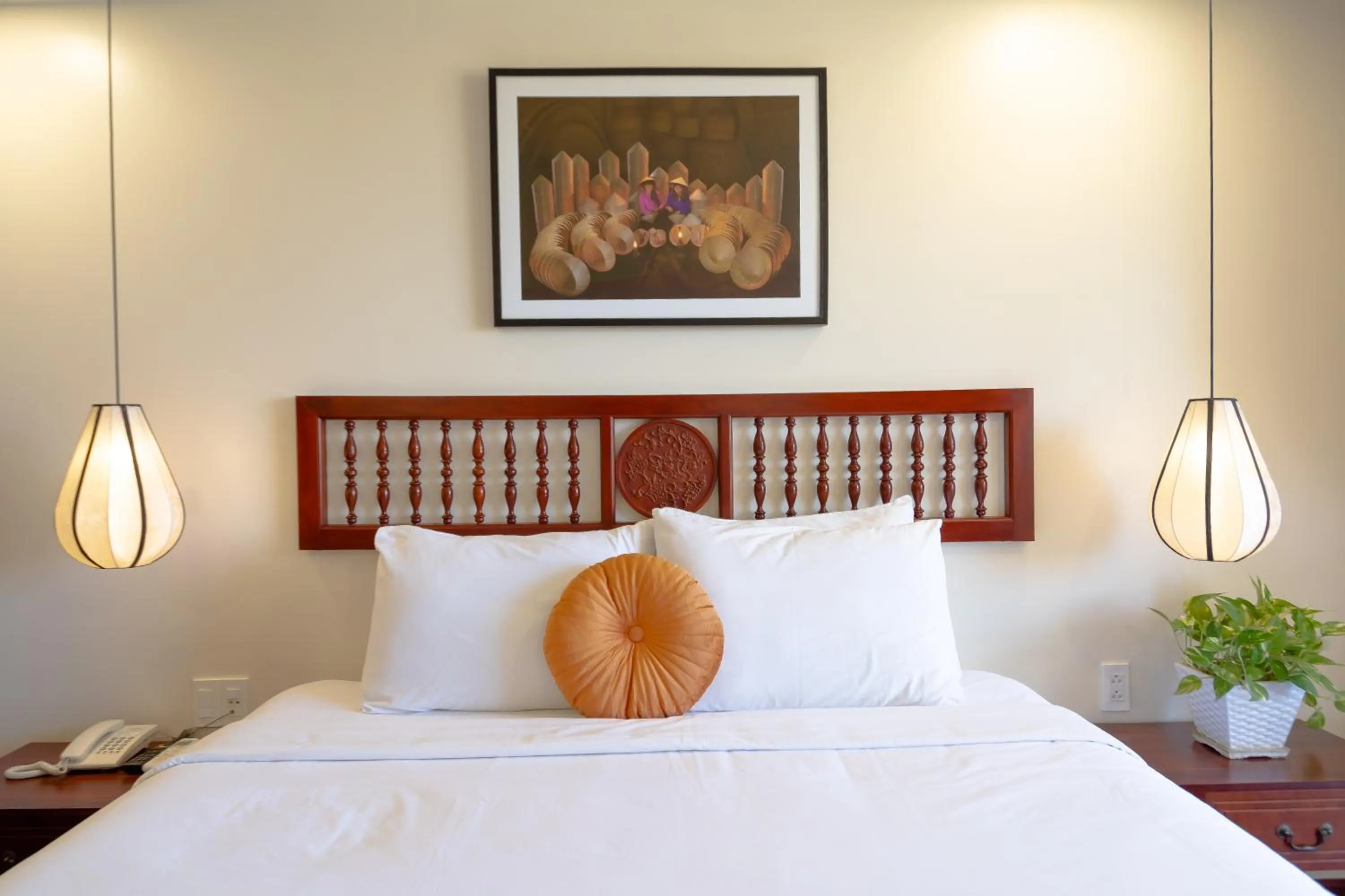 Bed in Virgo Villa Quê Hội An