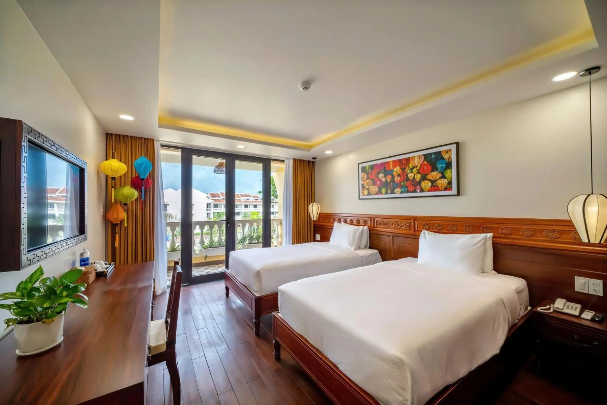 Photo of the whole room, Bed in Virgo Villa Quê Hội An