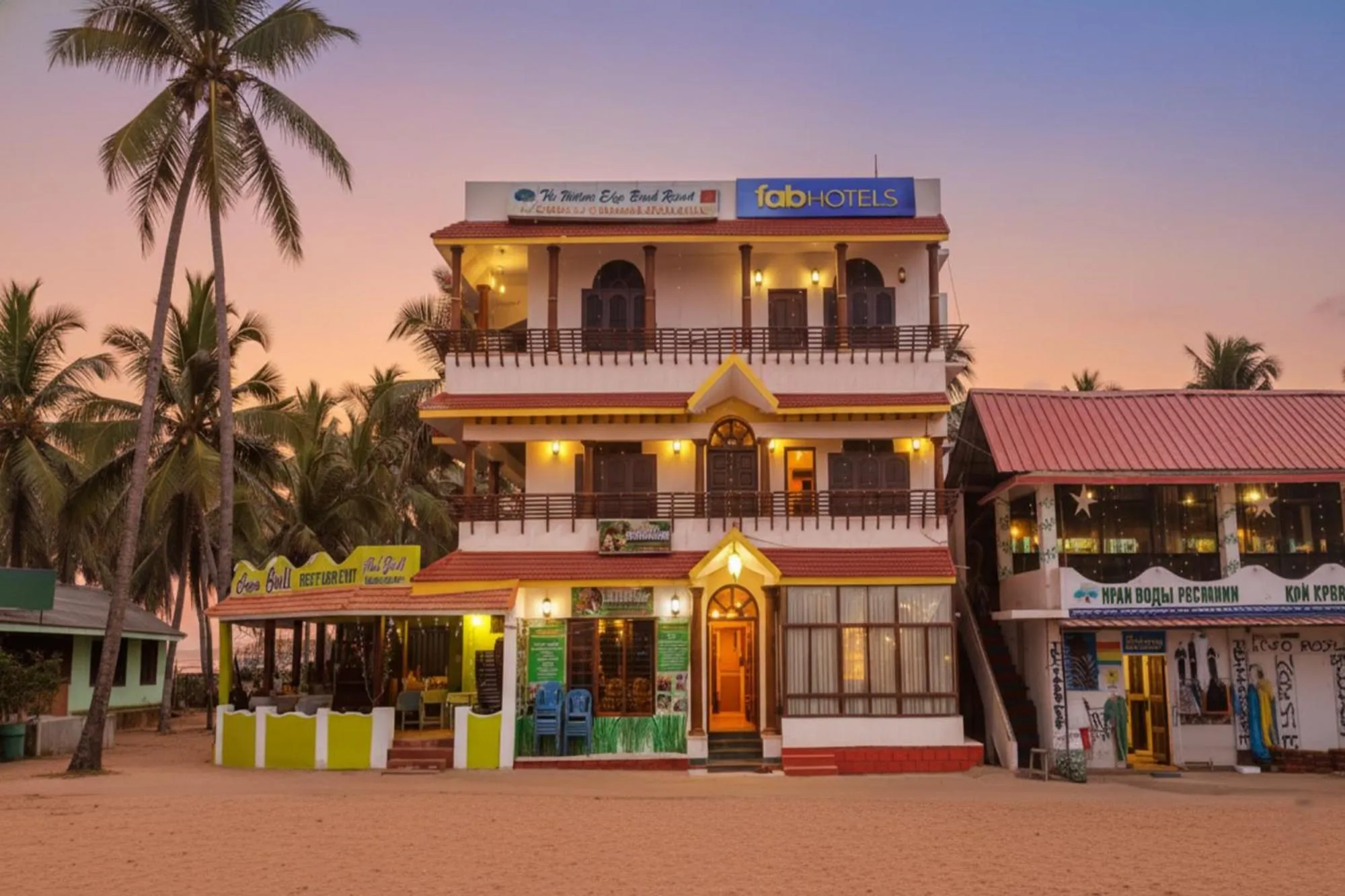 Property building in FabHotel Wateredge Beach Resort - 200m from Samudra Beach Park