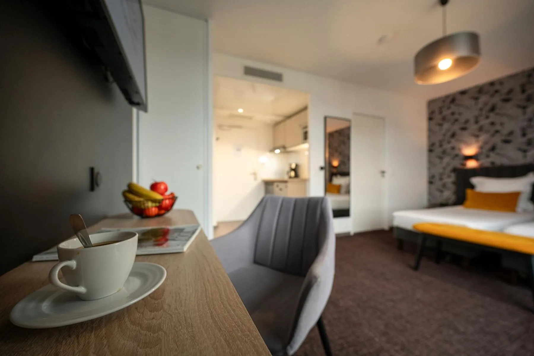 Photo of the whole room, Bed in Nemea Appart Hotel Europe Velizy Villacoublay