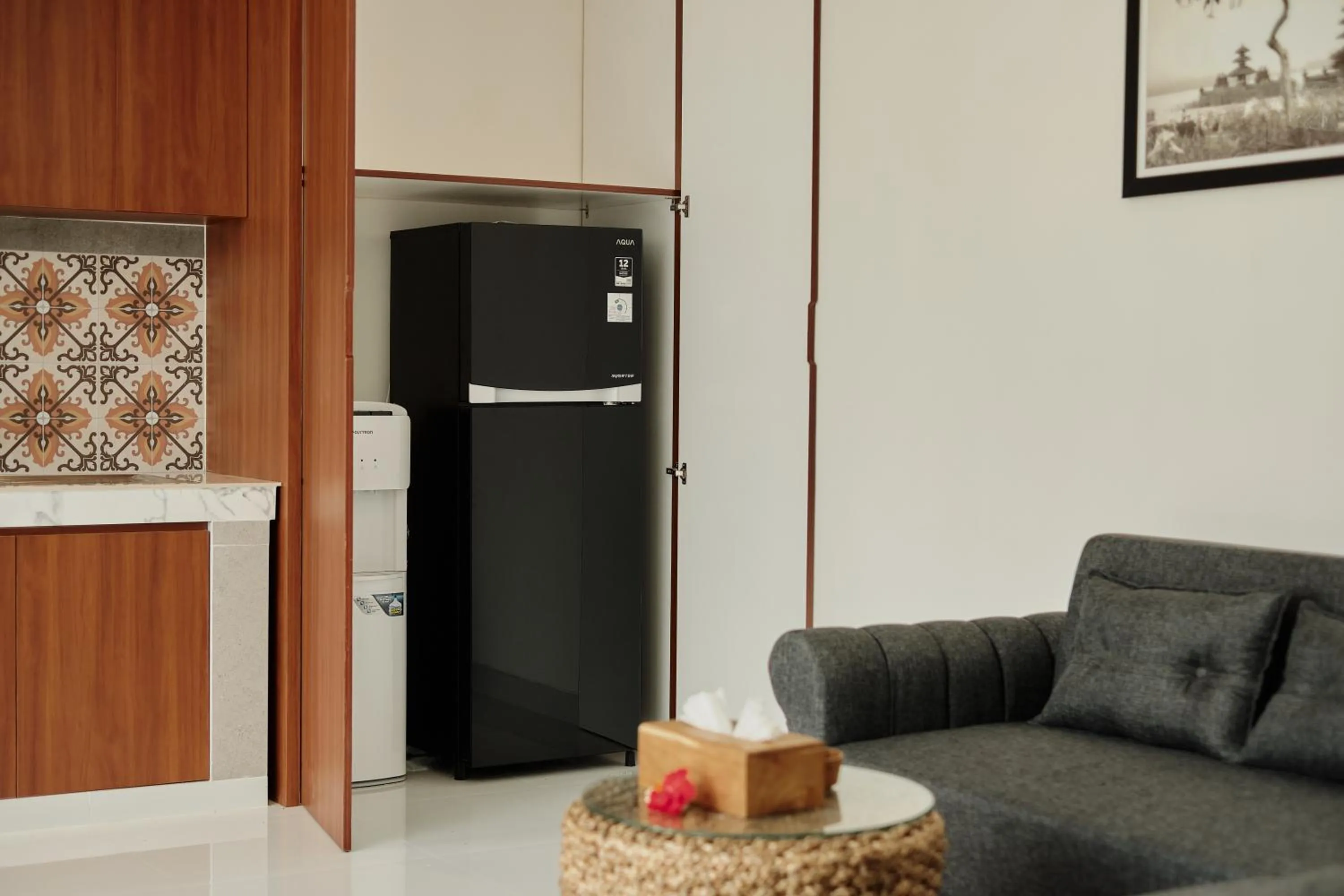 Kitchen or kitchenette in Villa Wananta