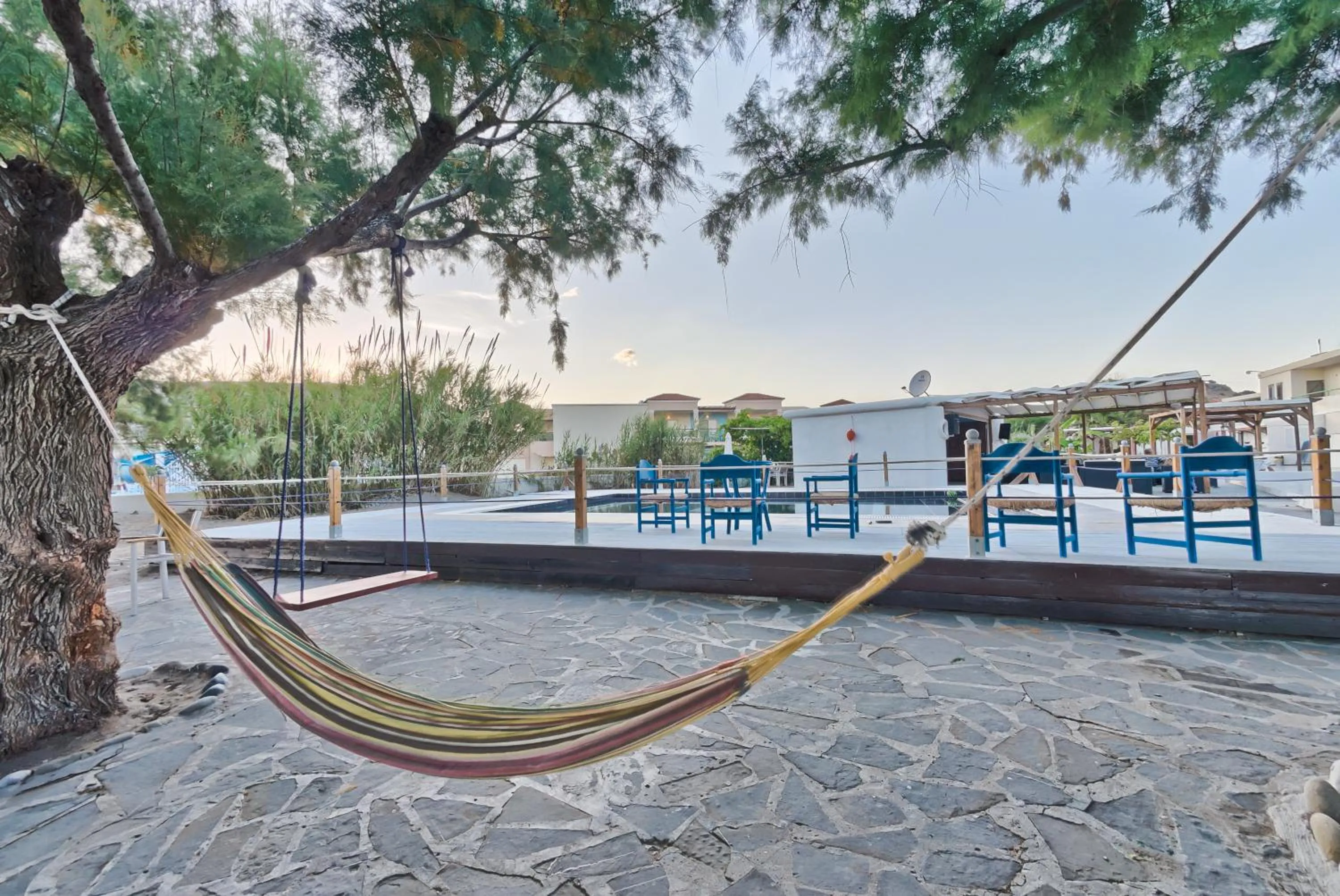 Seating area in Sun Beach Lindos