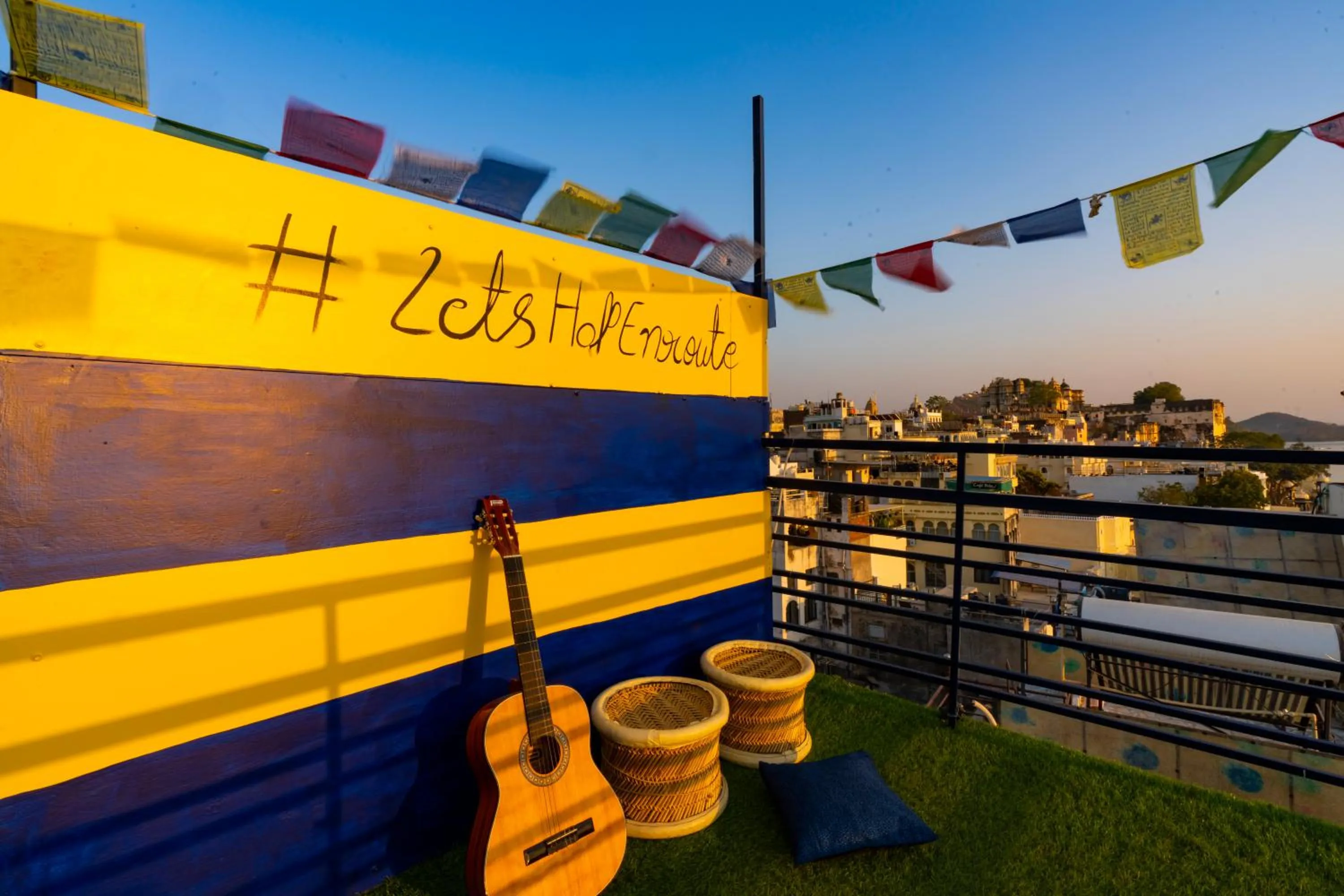 Balcony/Terrace in Shalom Backpackers Udaipur