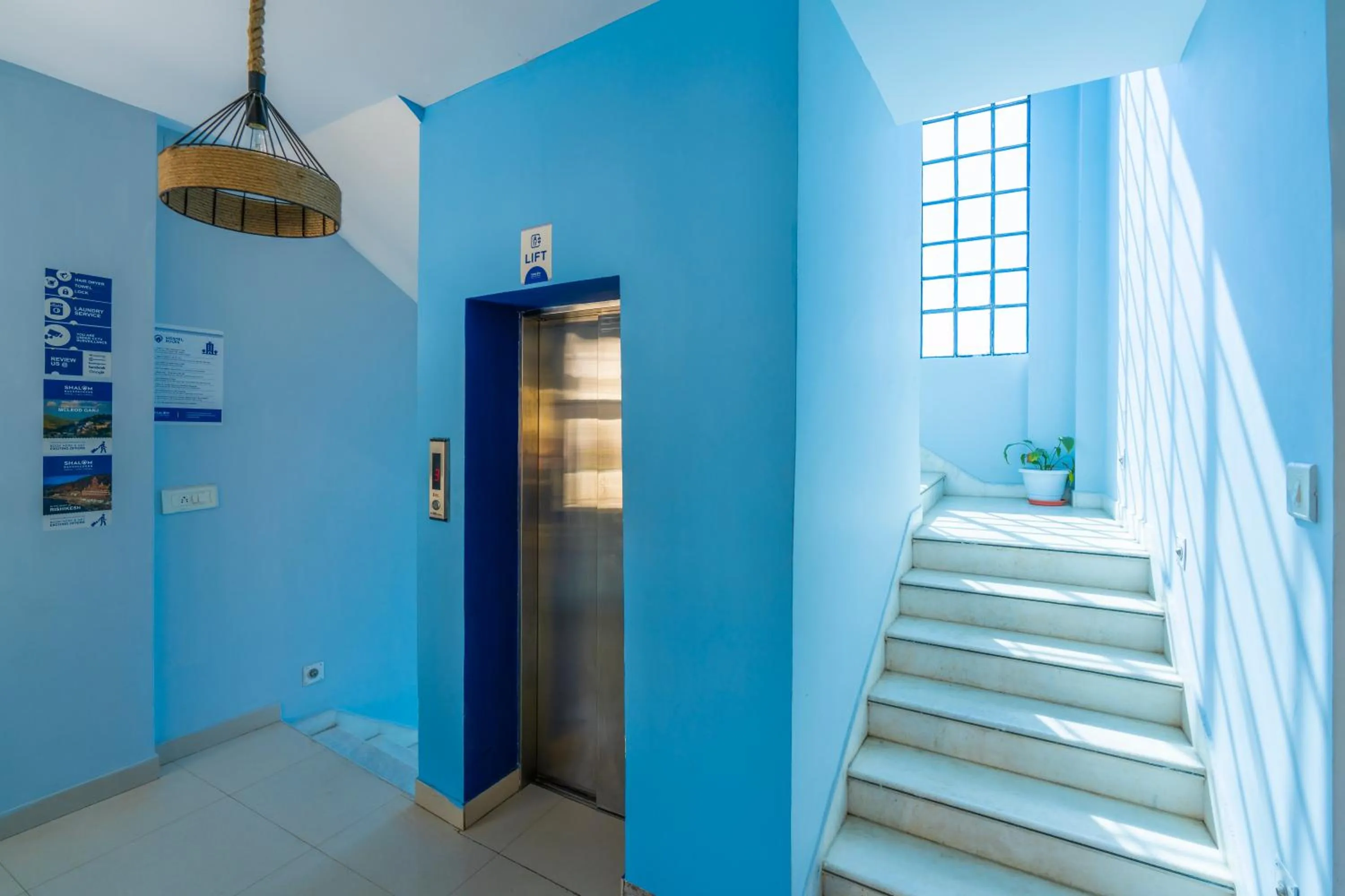 elevator in Shalom Backpackers Udaipur