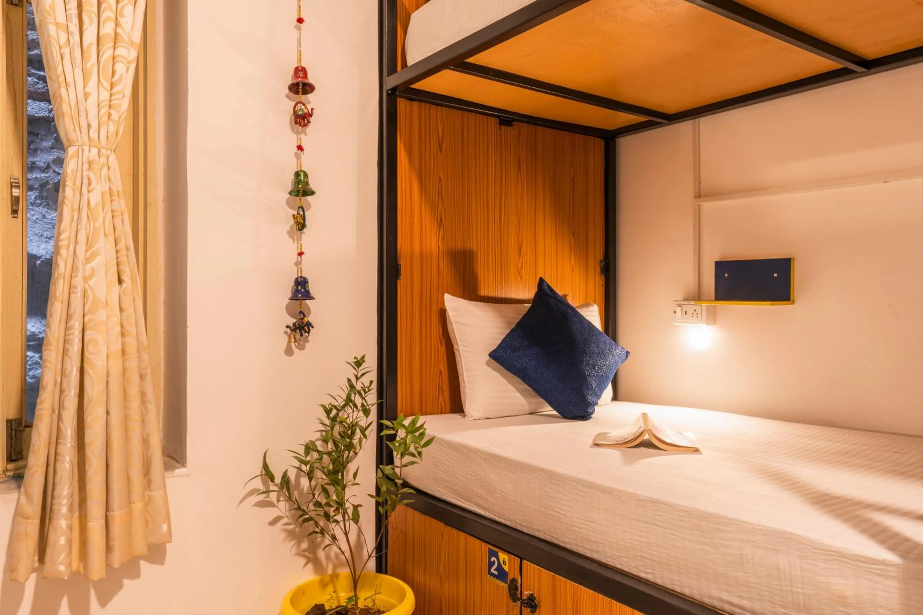 Bed in Shalom Backpackers Udaipur