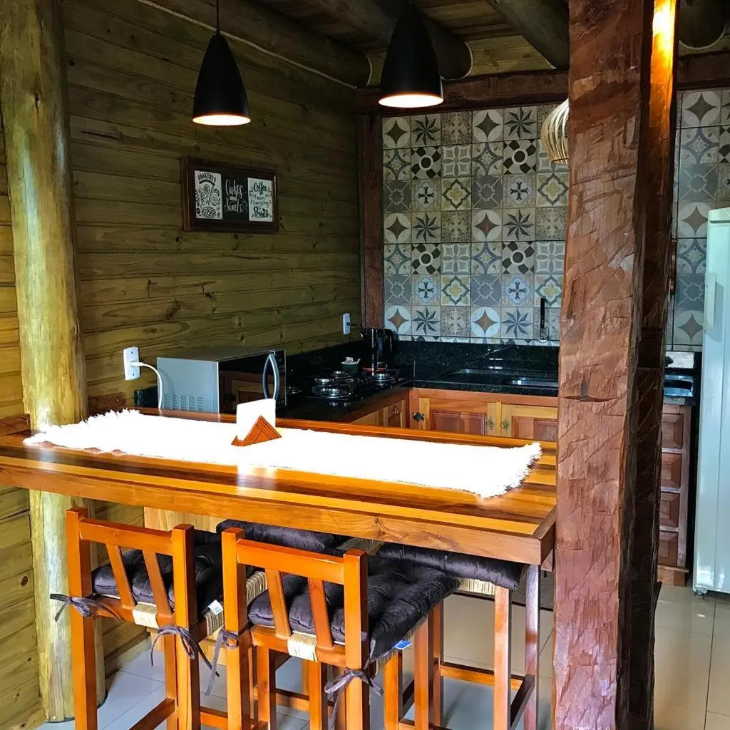 Kitchen or kitchenette in Pousada Village dos Canyons