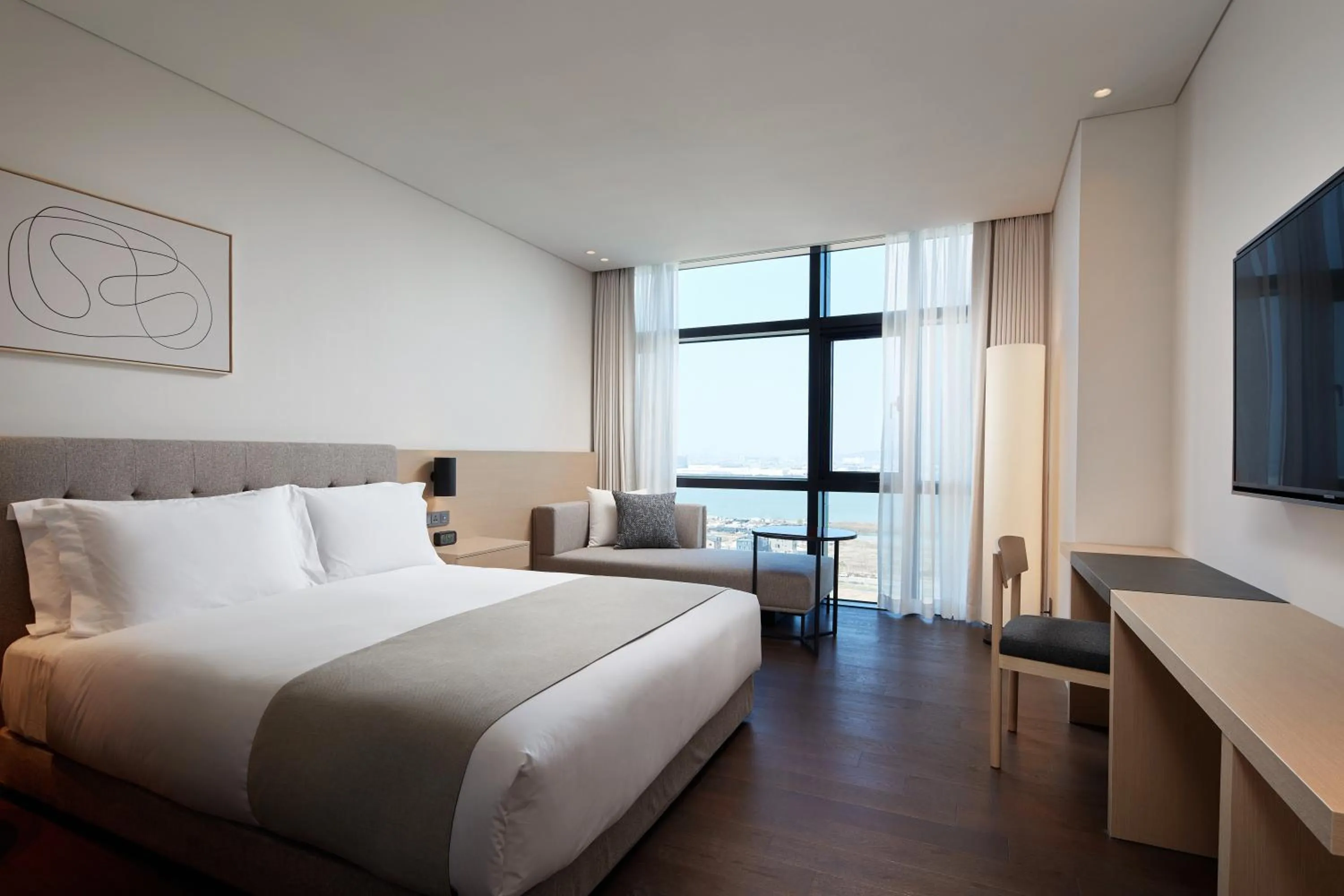 Bedroom, Bed in Shilla Stay Busan Gimhae Airport - Noksan