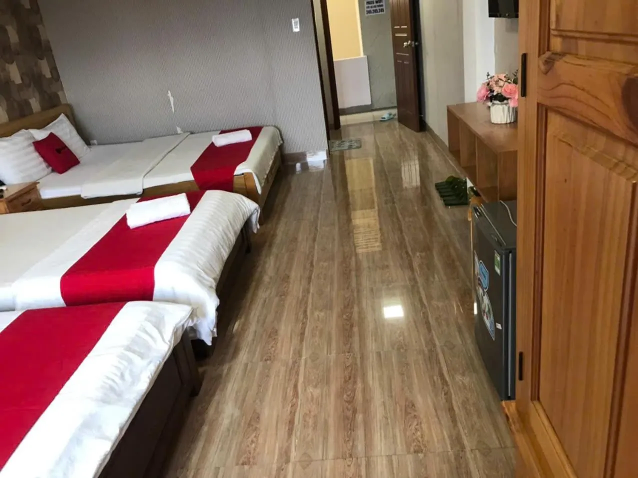 Bed in Bờ Sông Hotel