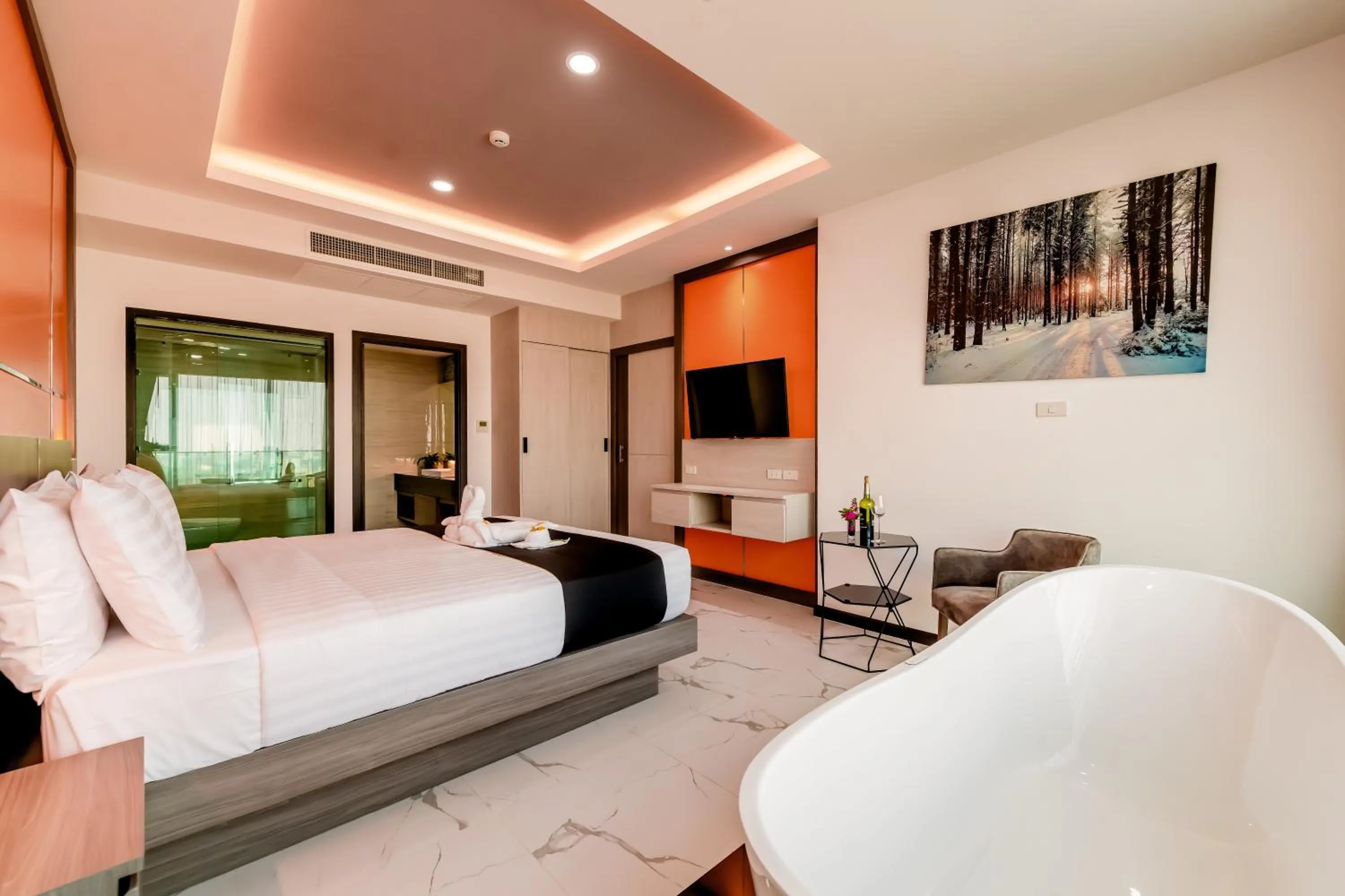 Bed in The Proud Hotel Pattaya - SHA Certified