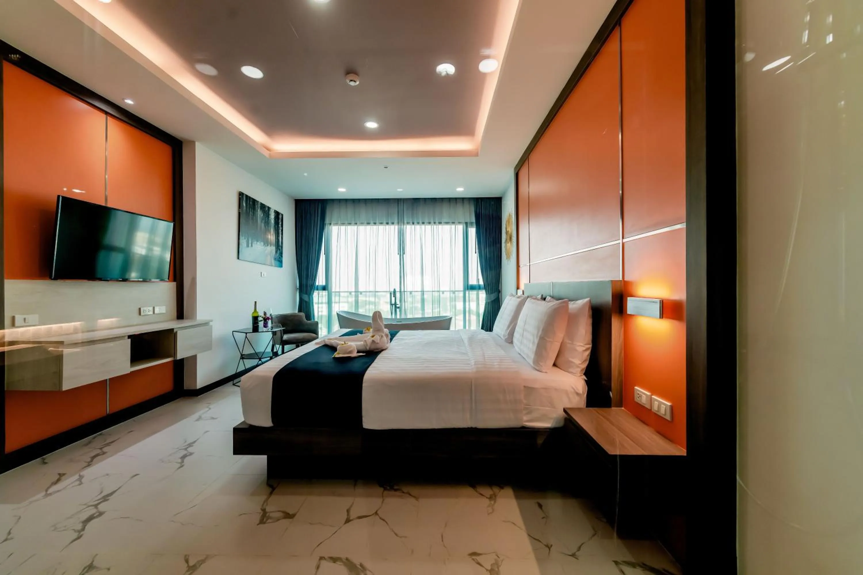 Bed in The Proud Hotel Pattaya - SHA Certified