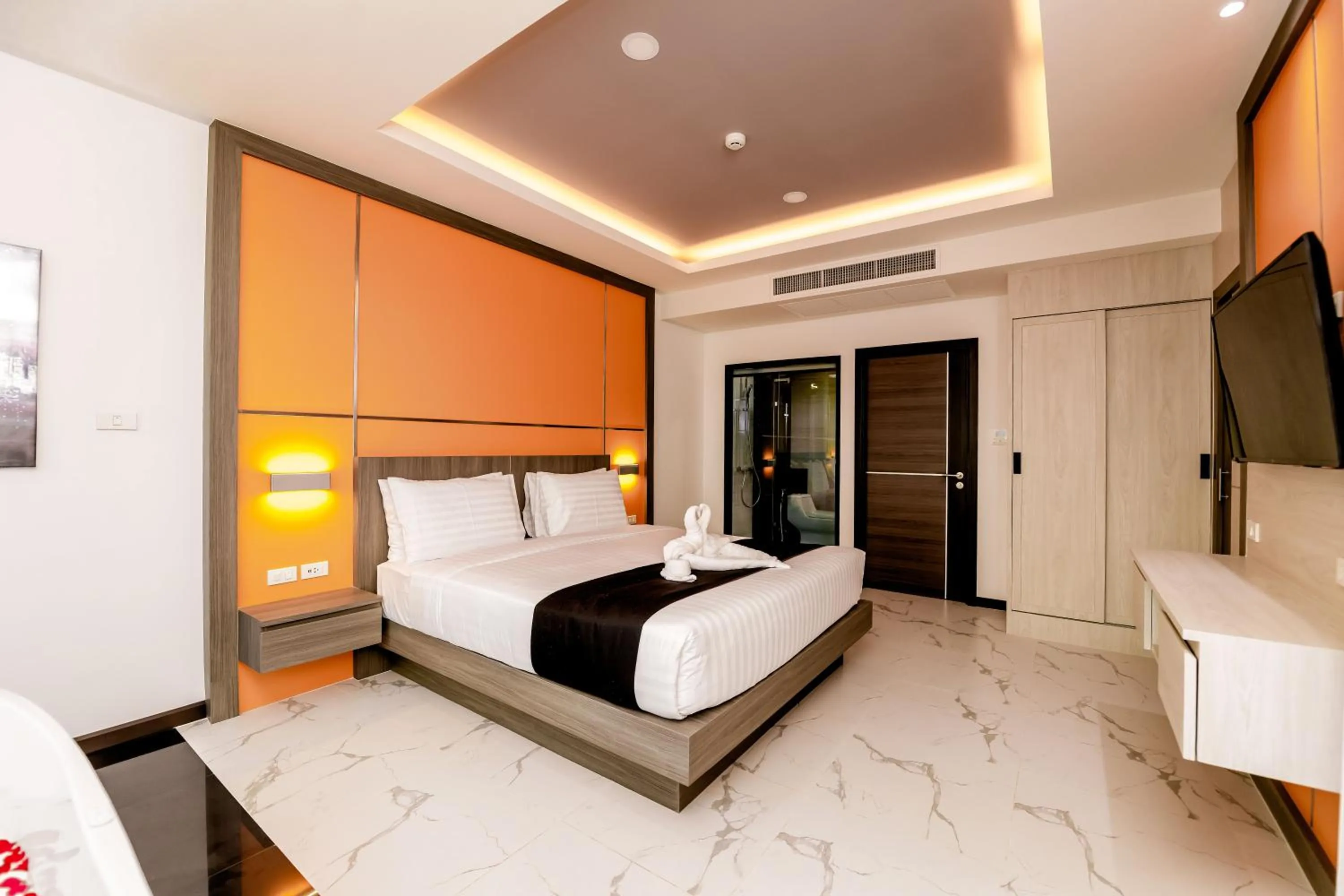 Bed in The Proud Hotel Pattaya - SHA Certified