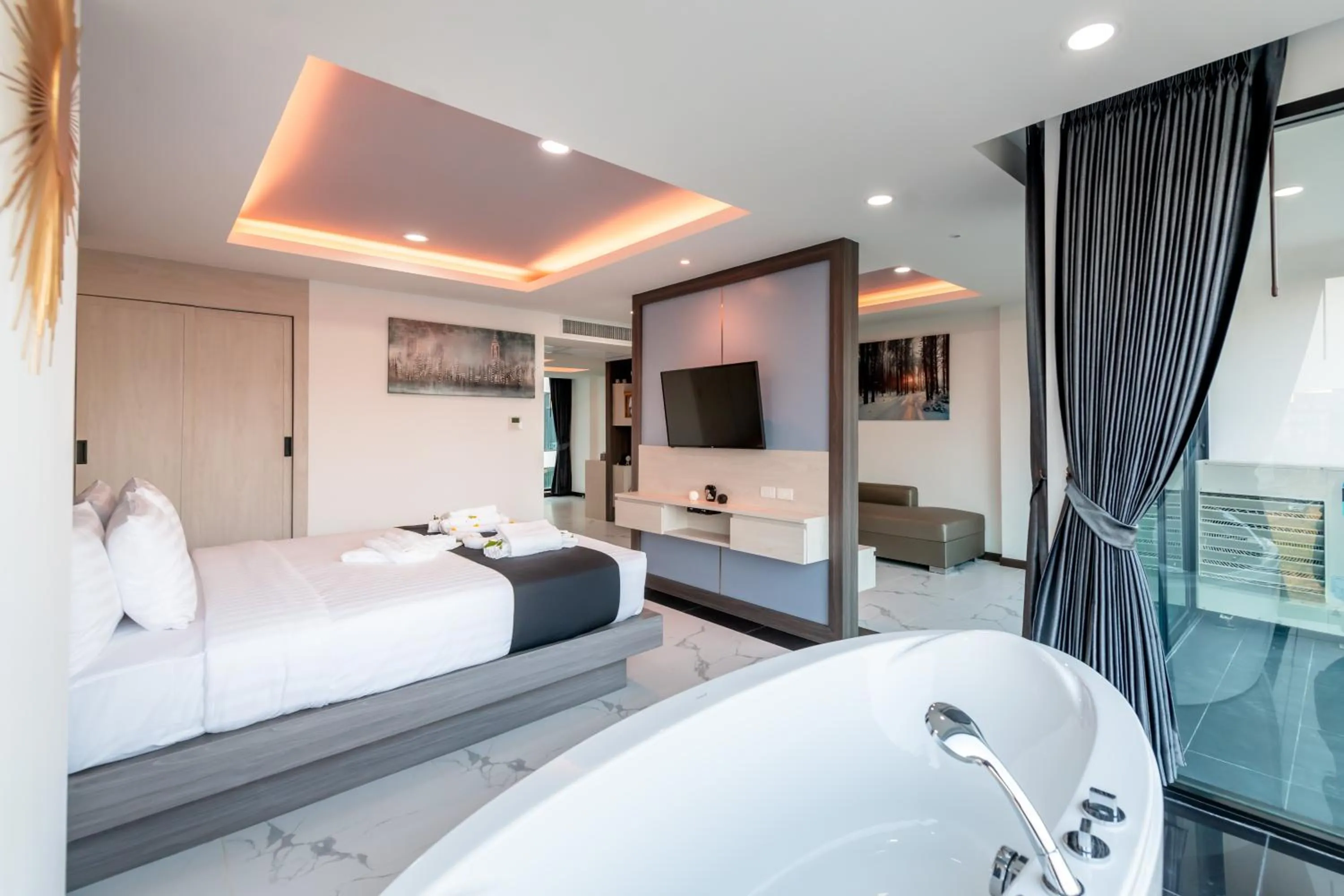 Bed in The Proud Hotel Pattaya - SHA Certified