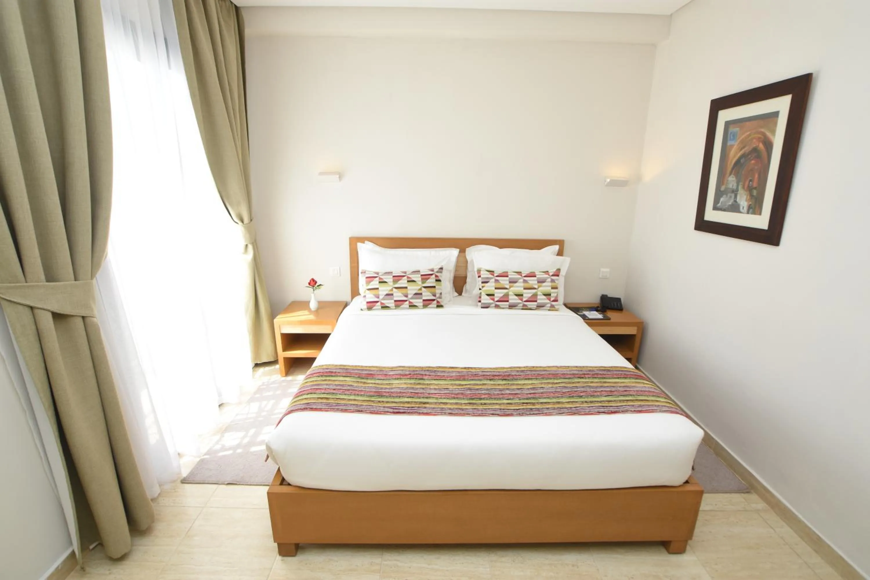 Bed in Downtown Tunis Hotel