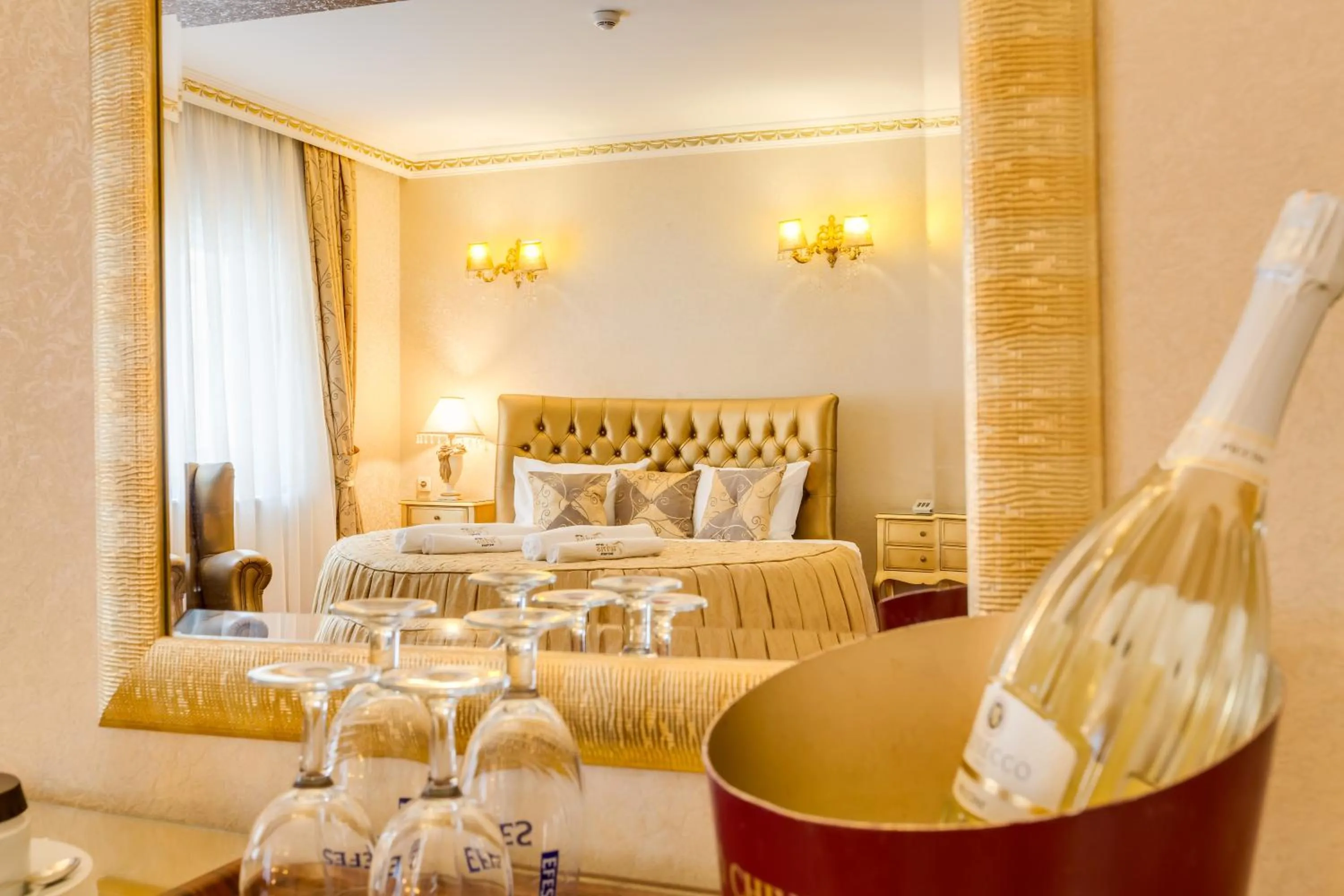 Drinks, Bed in Twins Hotel