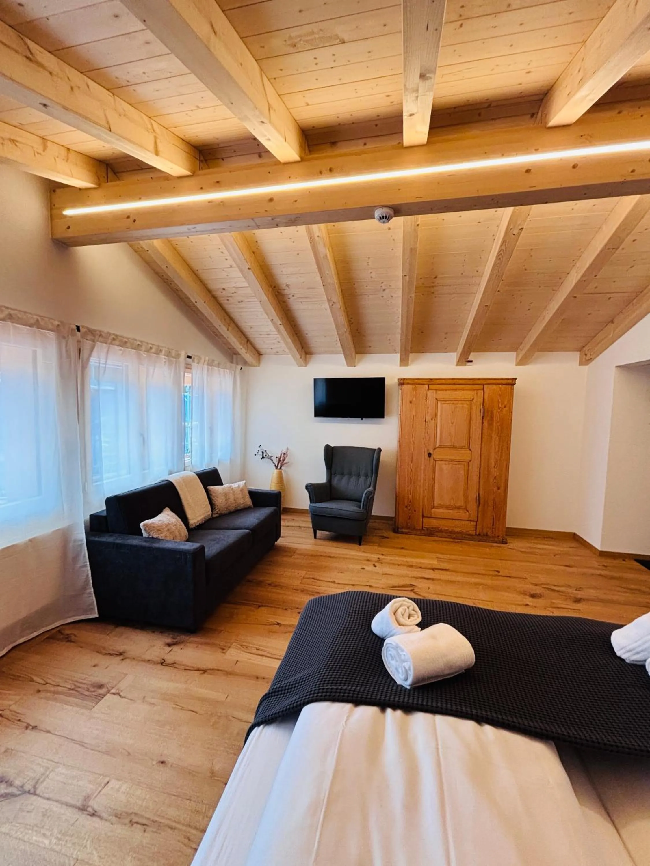 Bed in Typically Swiss Hotel Ermitage