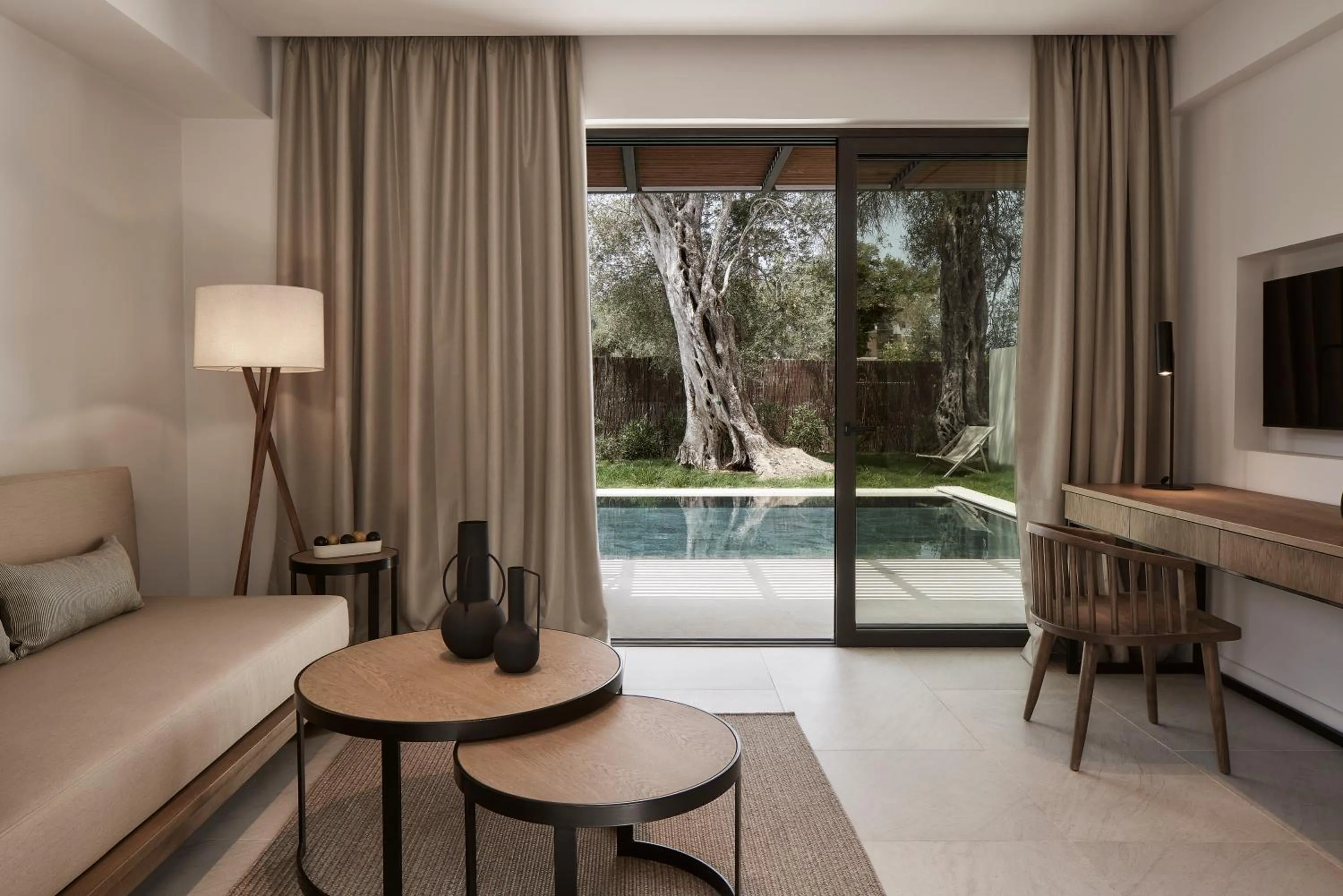 Pool view in The Olivar Suites