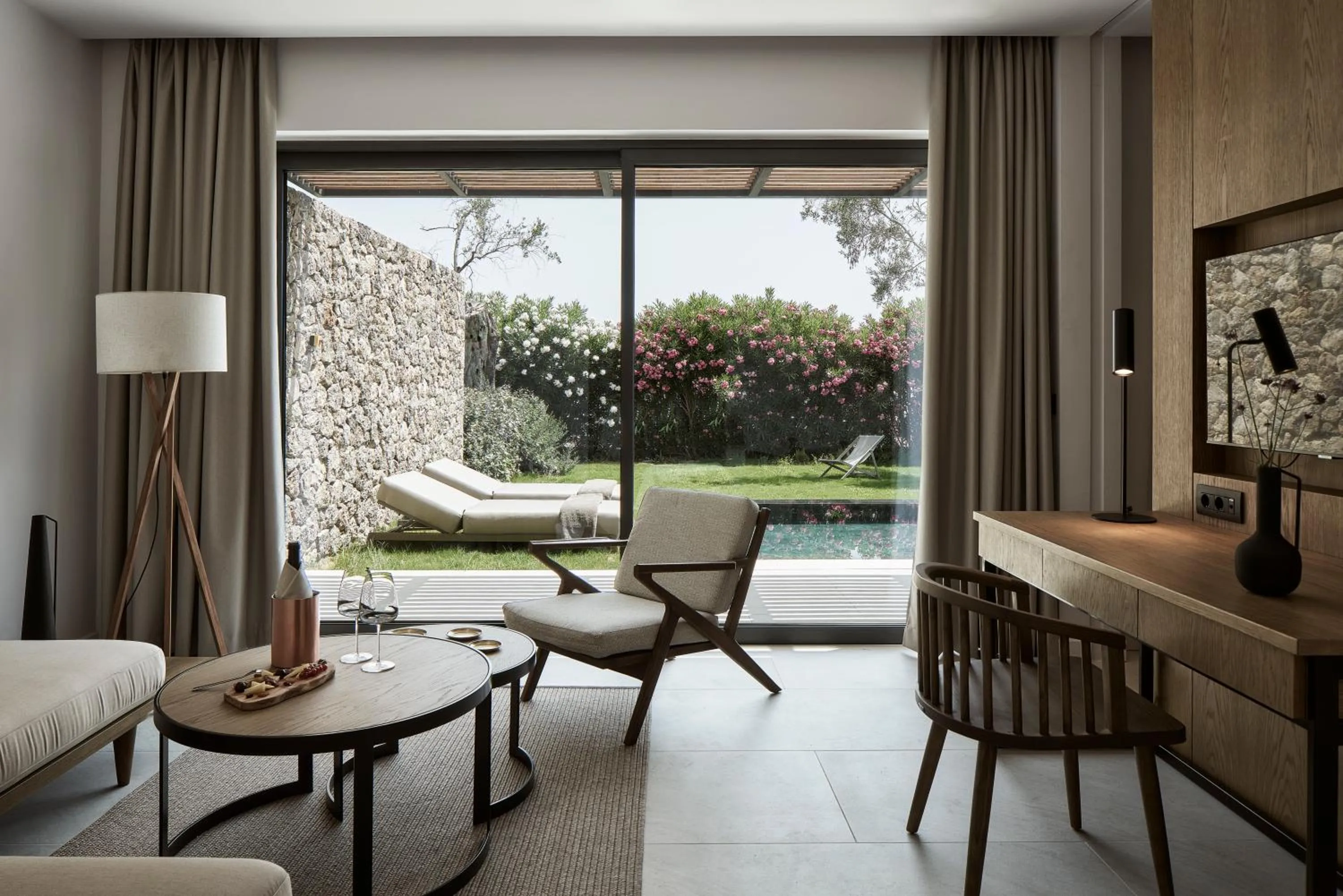 Seating area in The Olivar Suites