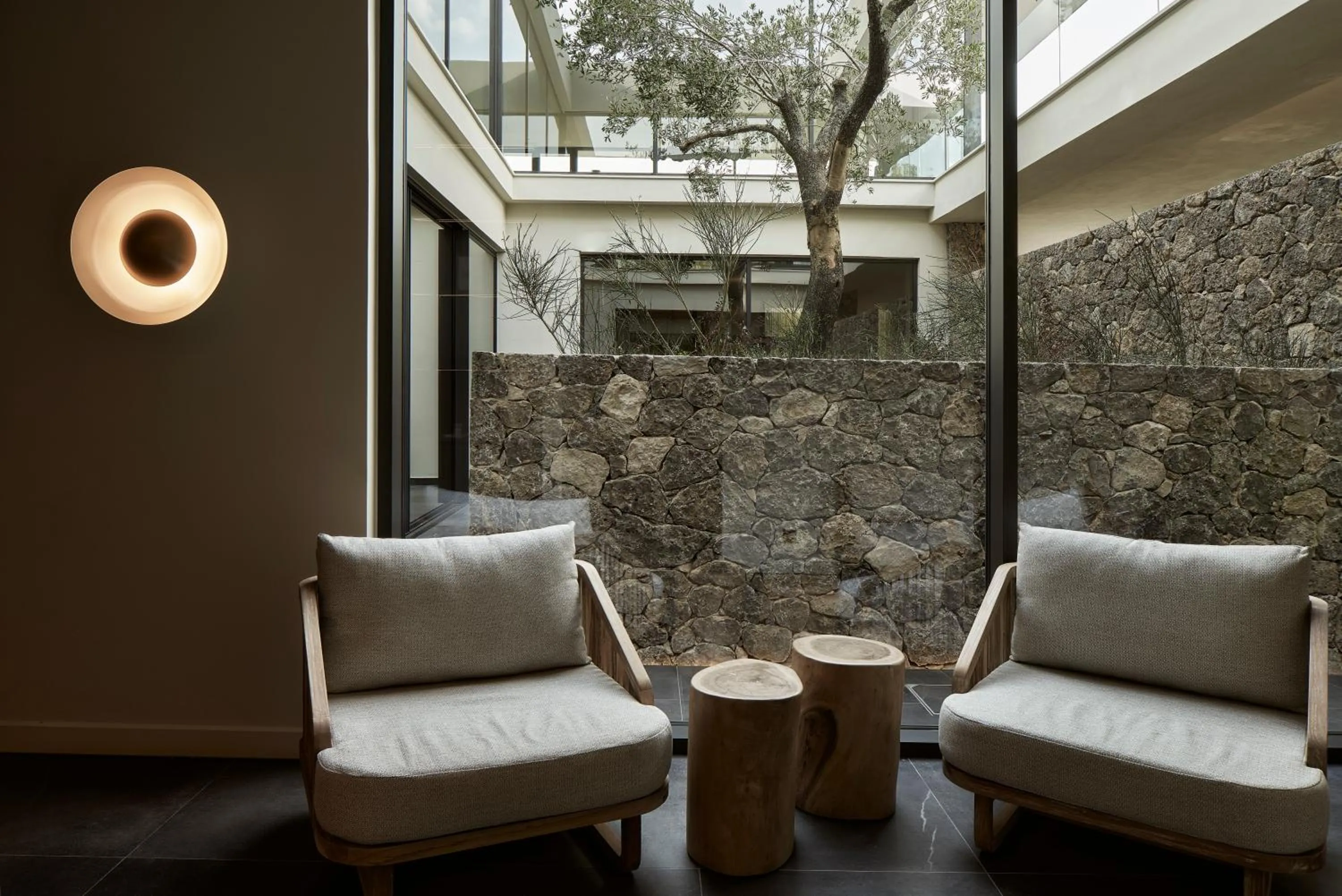 Seating area in The Olivar Suites
