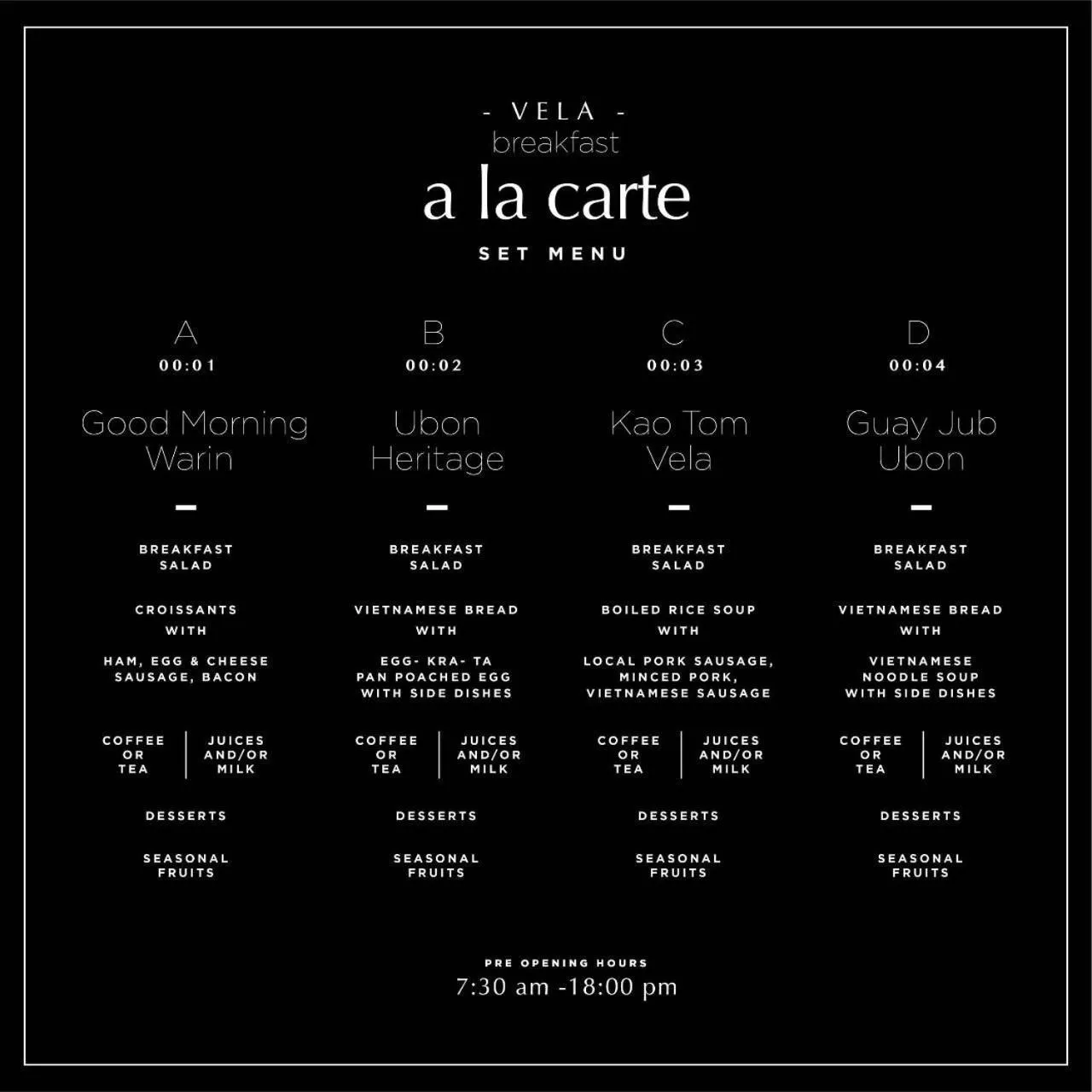 Breakfast in Velawarin Hotel